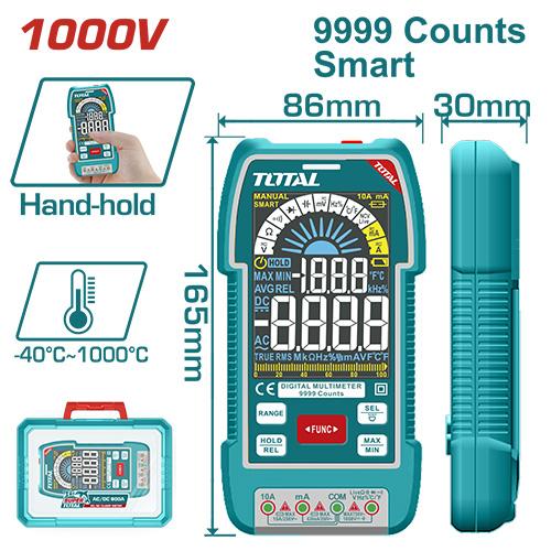 Tester Digital 1000V 9999 Conteos Rms Industrial Total Tmt5110004