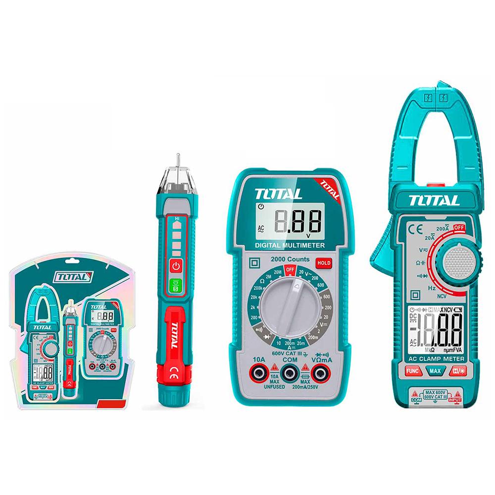 Kit Medidor De Corriente Digital Incluye Probador  Tester  Total Tos23068
