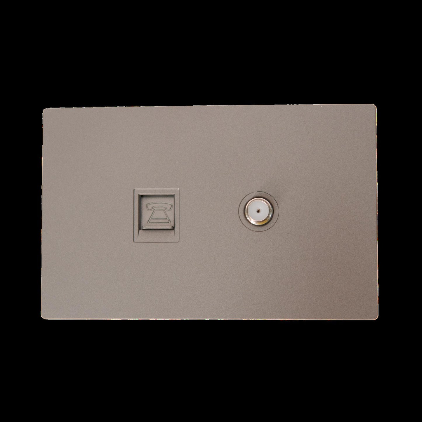 Toma Telefono  Toma Tv Terra Gris Uduke V8036