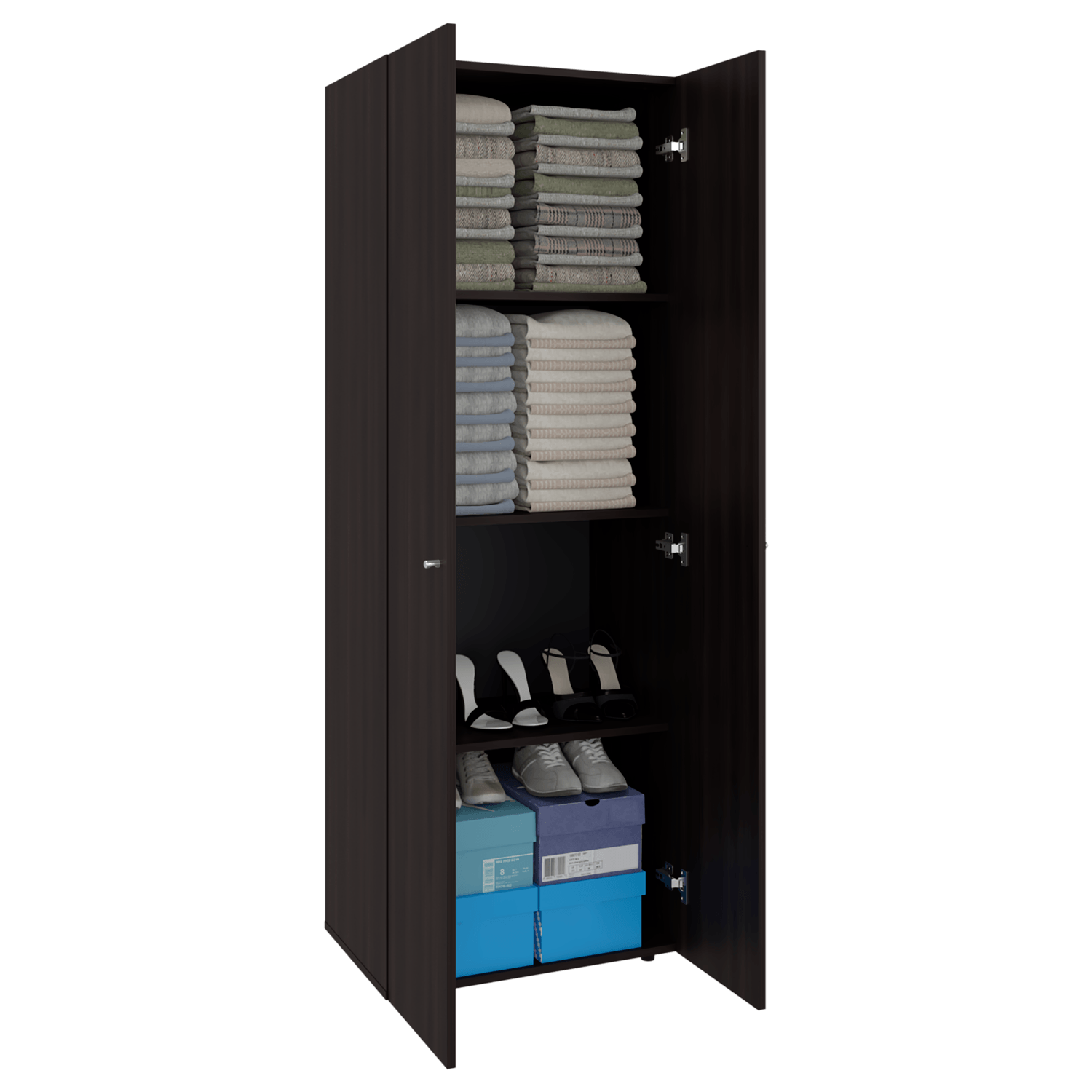 Closet 2 Puertas Tuhogar 170X60X40 Rta Nogal Negro Zf
