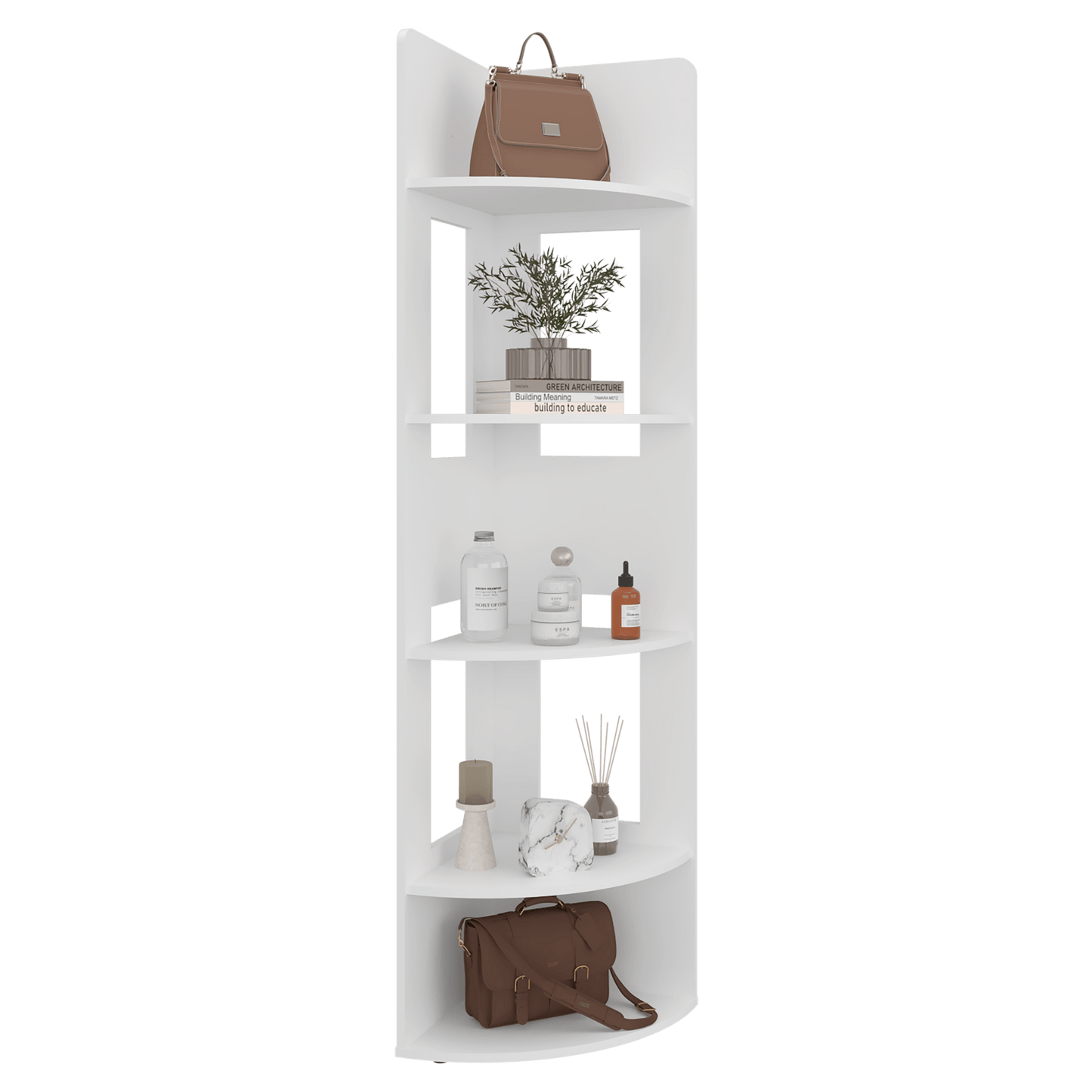 Biblioteca Esquinera Home Dreams 170X40X40 Rta Blanco Mqz Zf