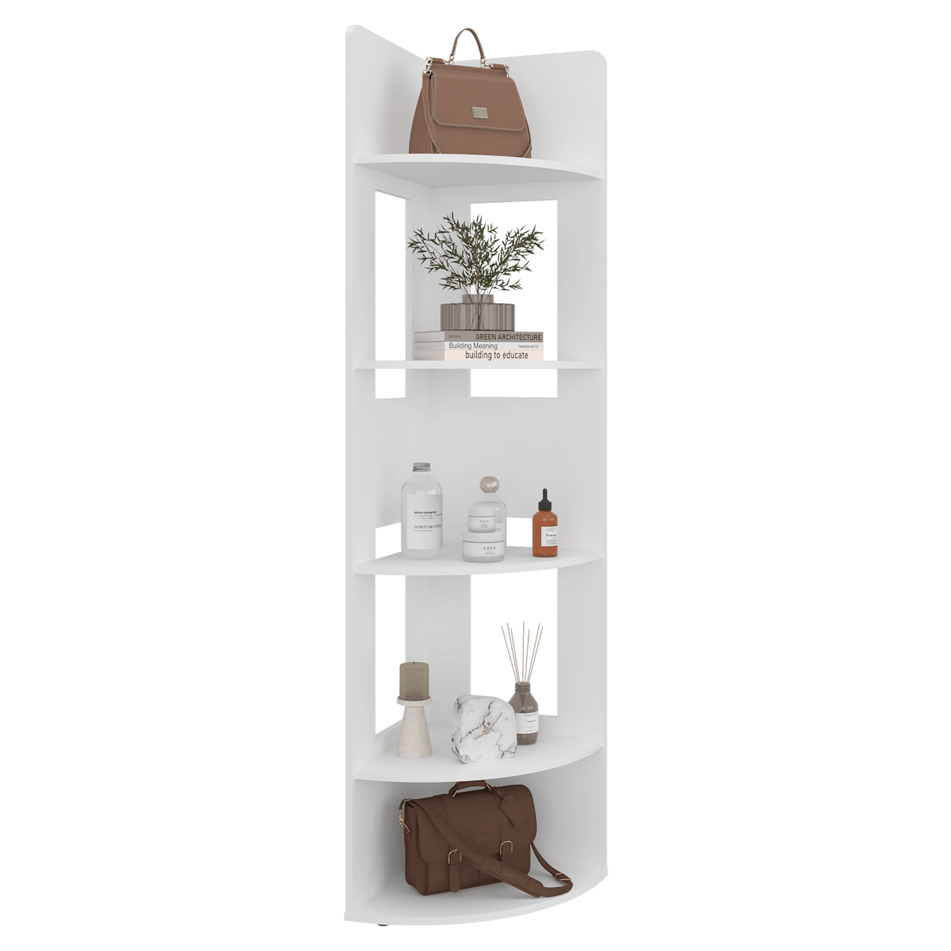 Biblioteca Esquinera Home Dreams 170X40X40 Rta Blanco Mqz Zf