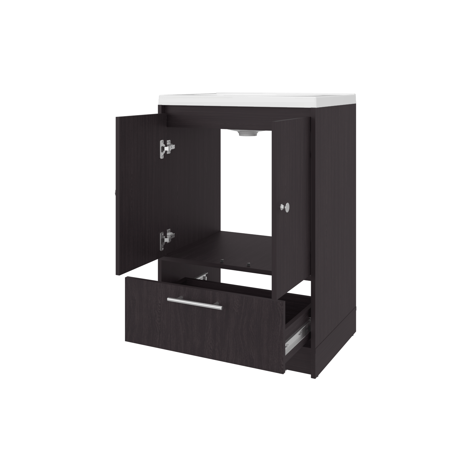 Mueble Para Lavamanos Madison 60 A Piso 89X60X45 Rta Wengue Zf