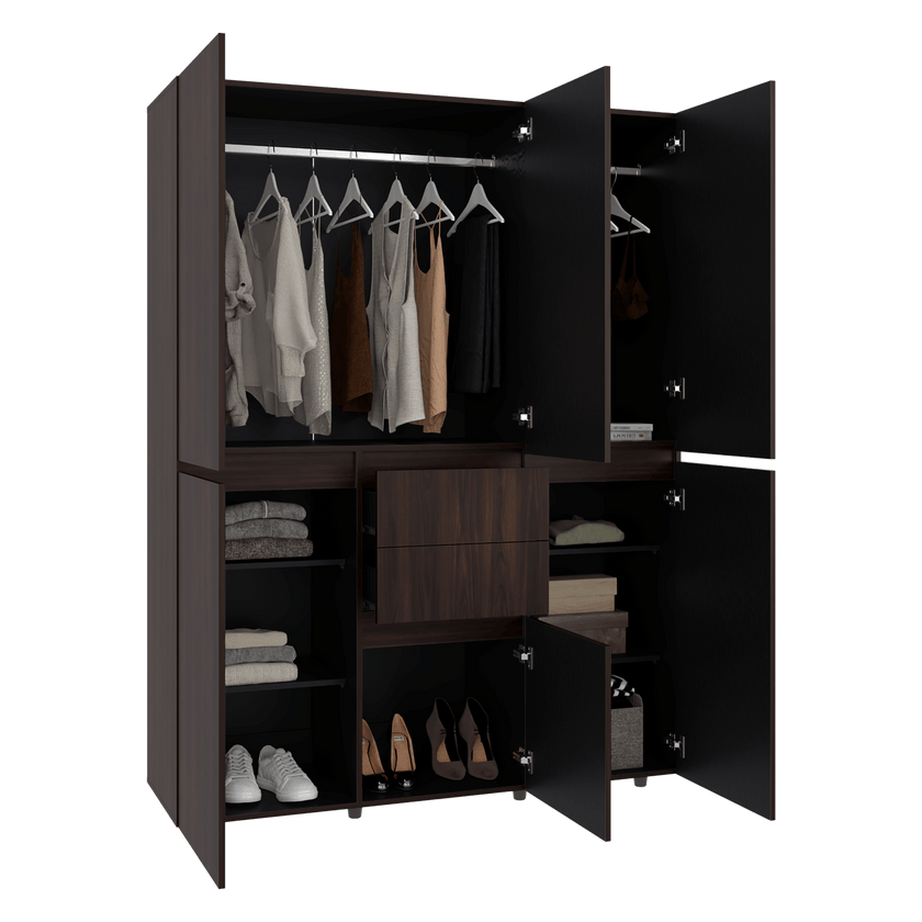Closet Bea 200X150X48 Rta Nogal Wengue