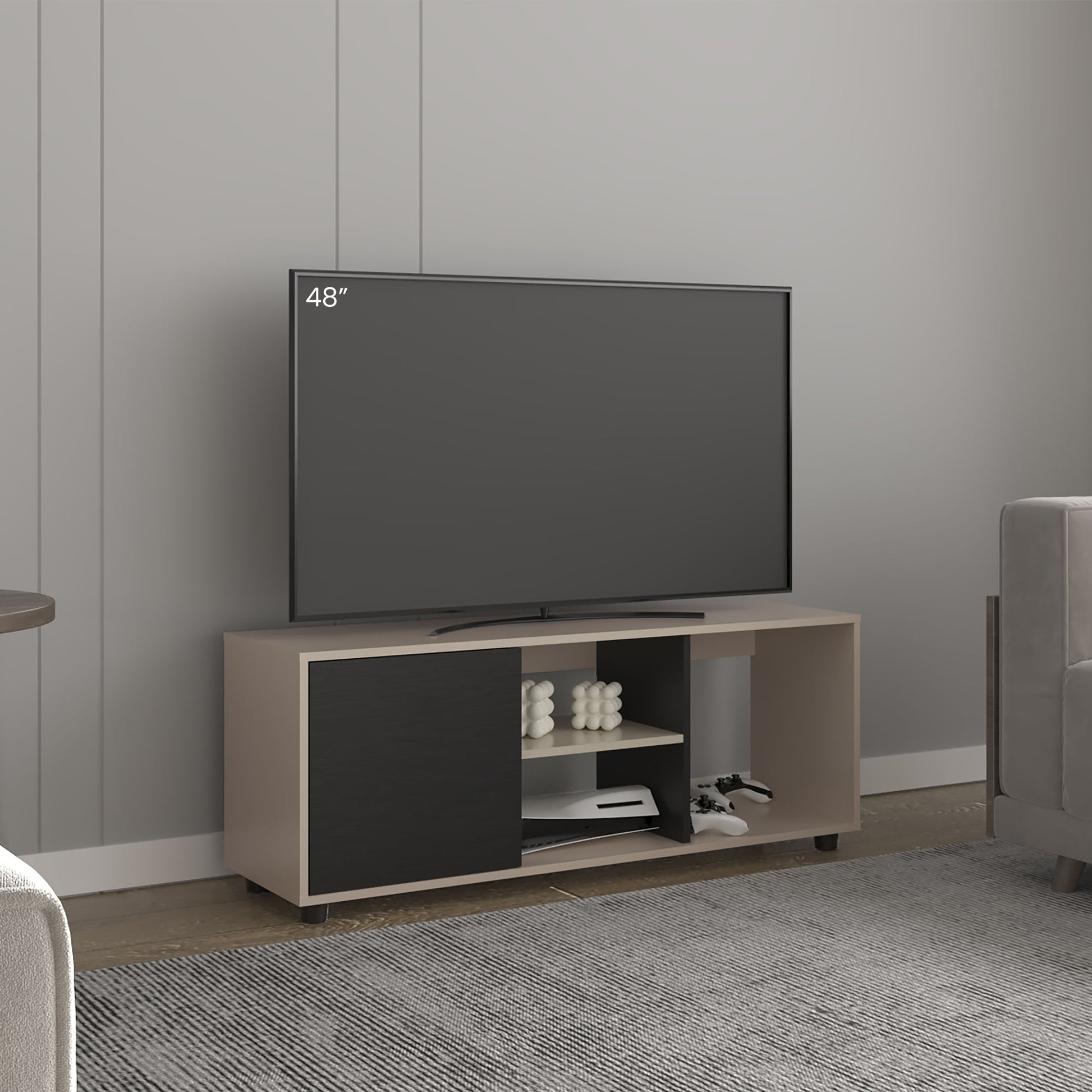 Rack De Tv Adel 46X120X34 Rta Capri Wengue Zf