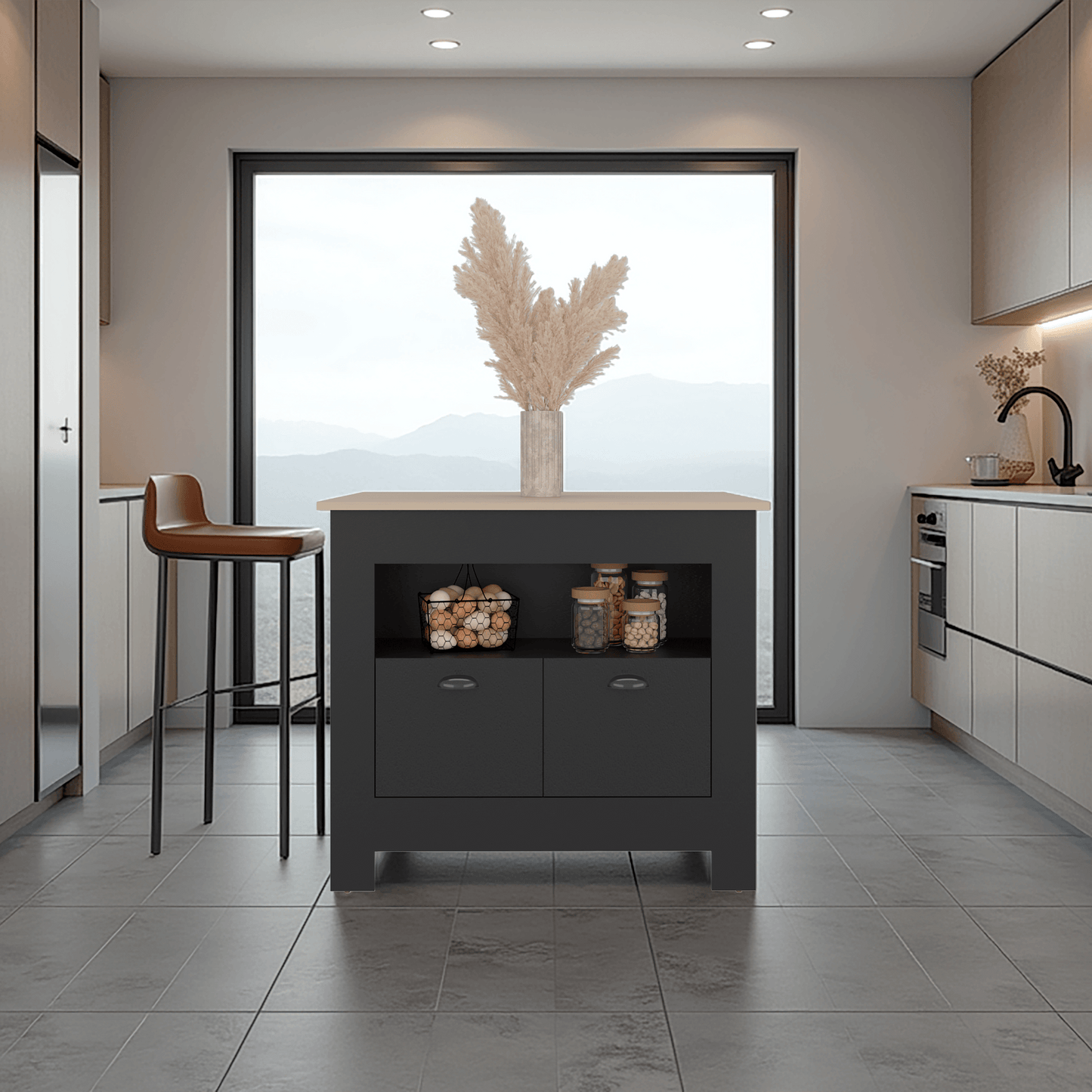 Isla De Cocina Arlet 89X103X70 Rta Wengue Cartagena Zf