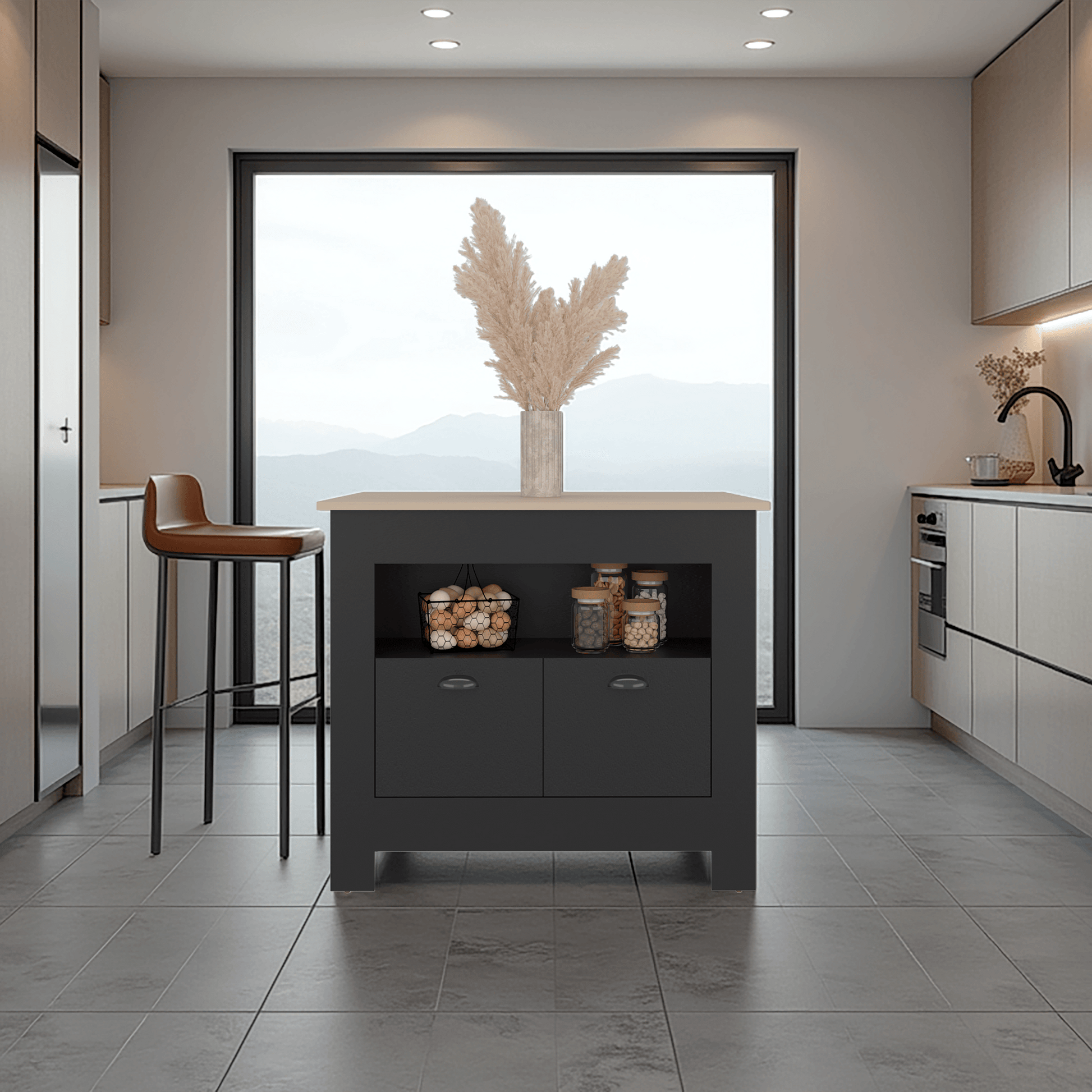 Isla De Cocina Arlet 89X103X70 Rta Wengue Cartagena Zf