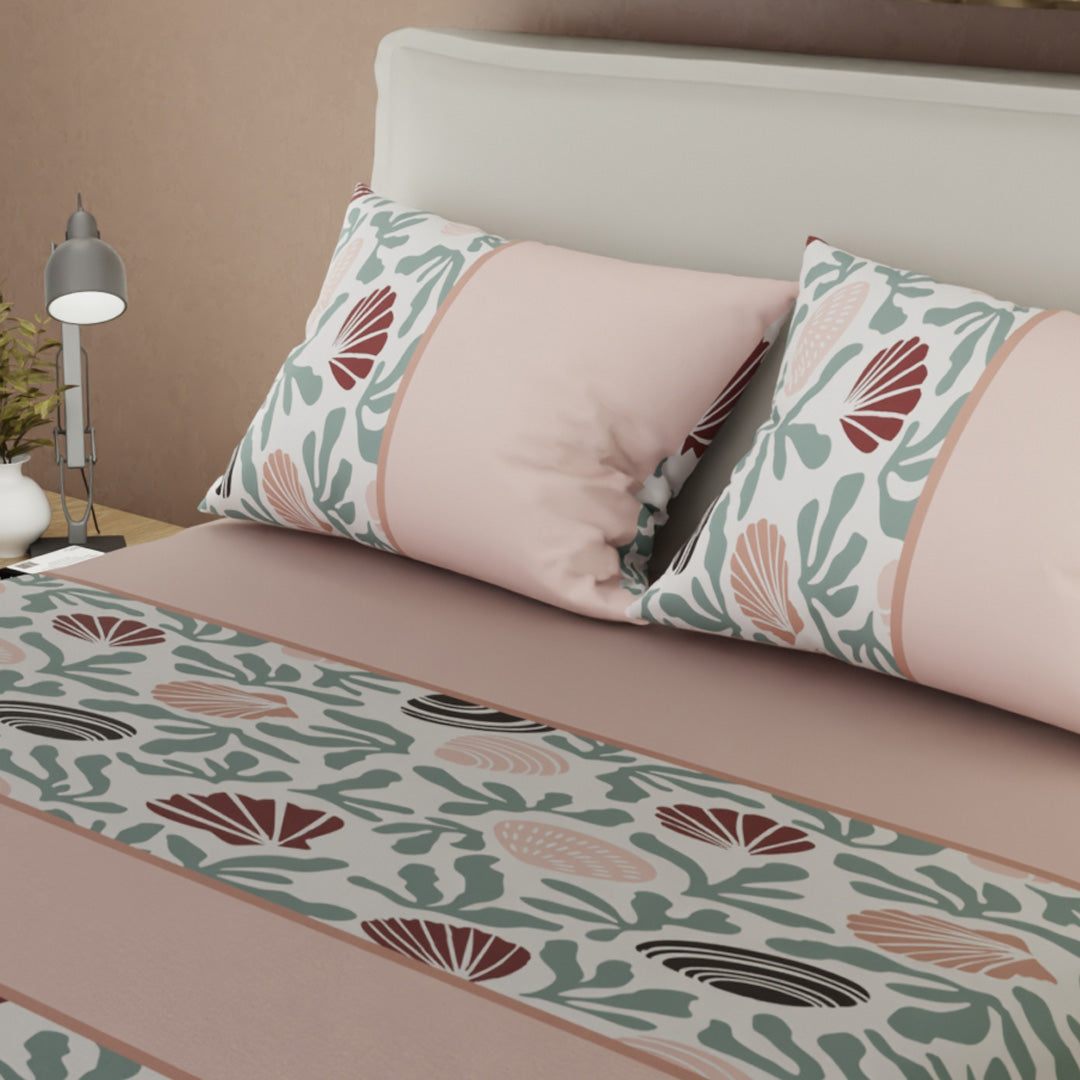 Sábana Ajustable Mocha Coral Reef Rosa