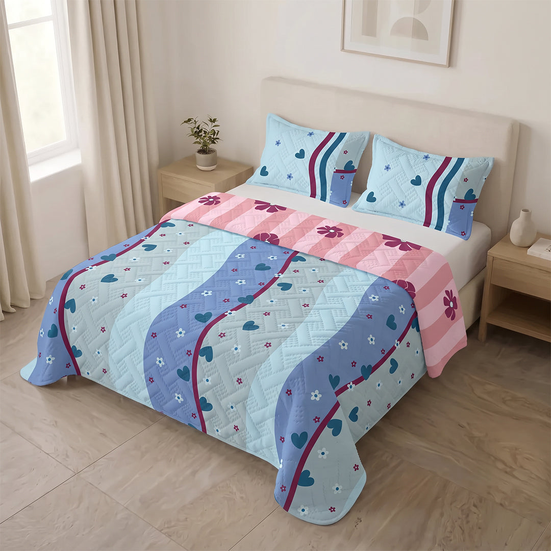 Cubrelecho Termosellado Doble Faz Oasis Malva