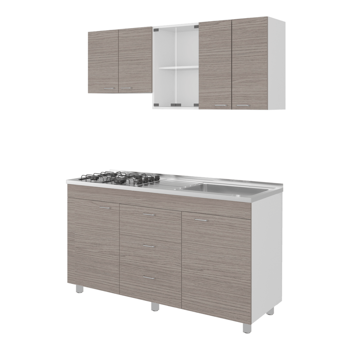 Cocina 150 Lumina Der 60X150X31 Rta Blanco Positano