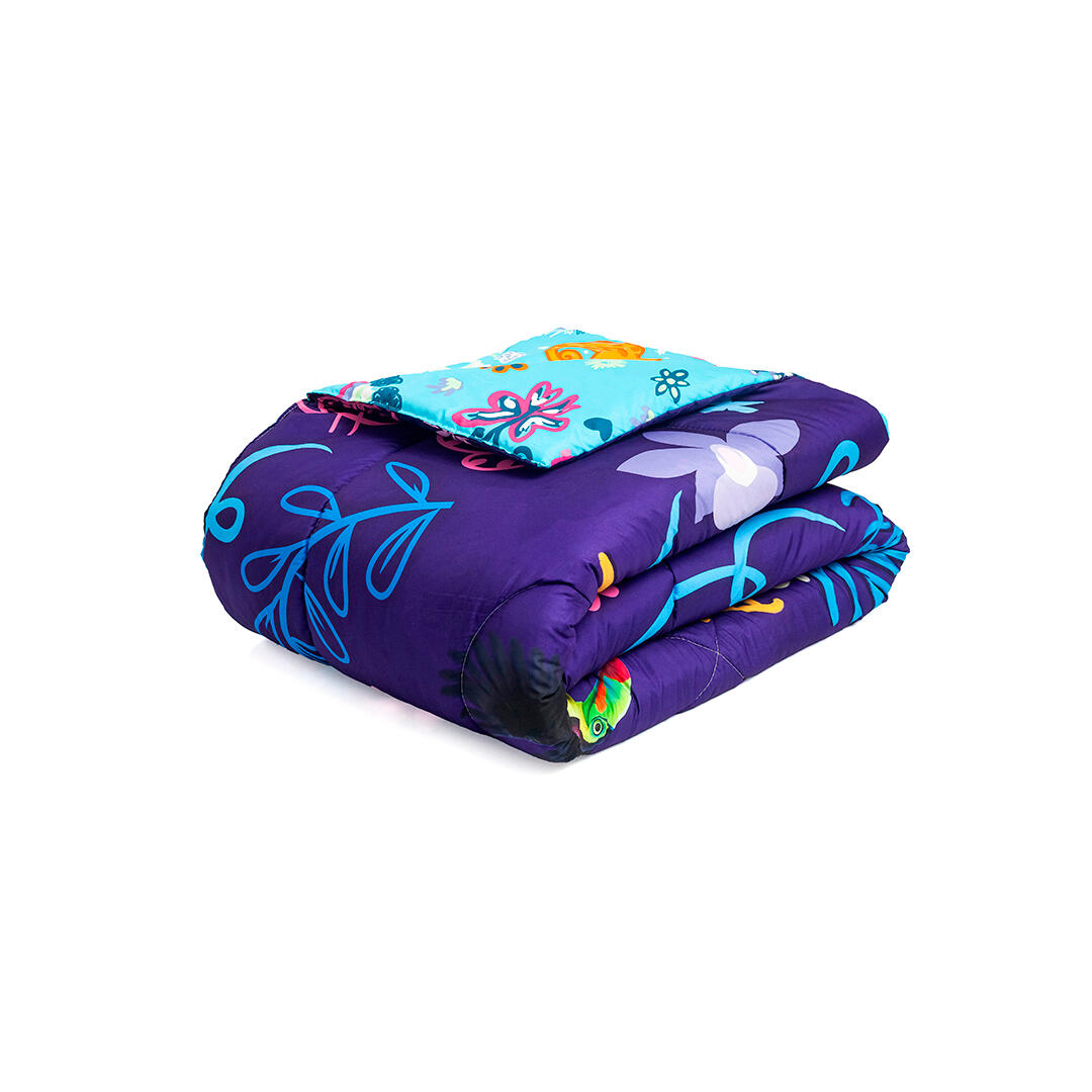 Cubrelecho Acolchado Disney Core Encanto Morado Estampados Animados