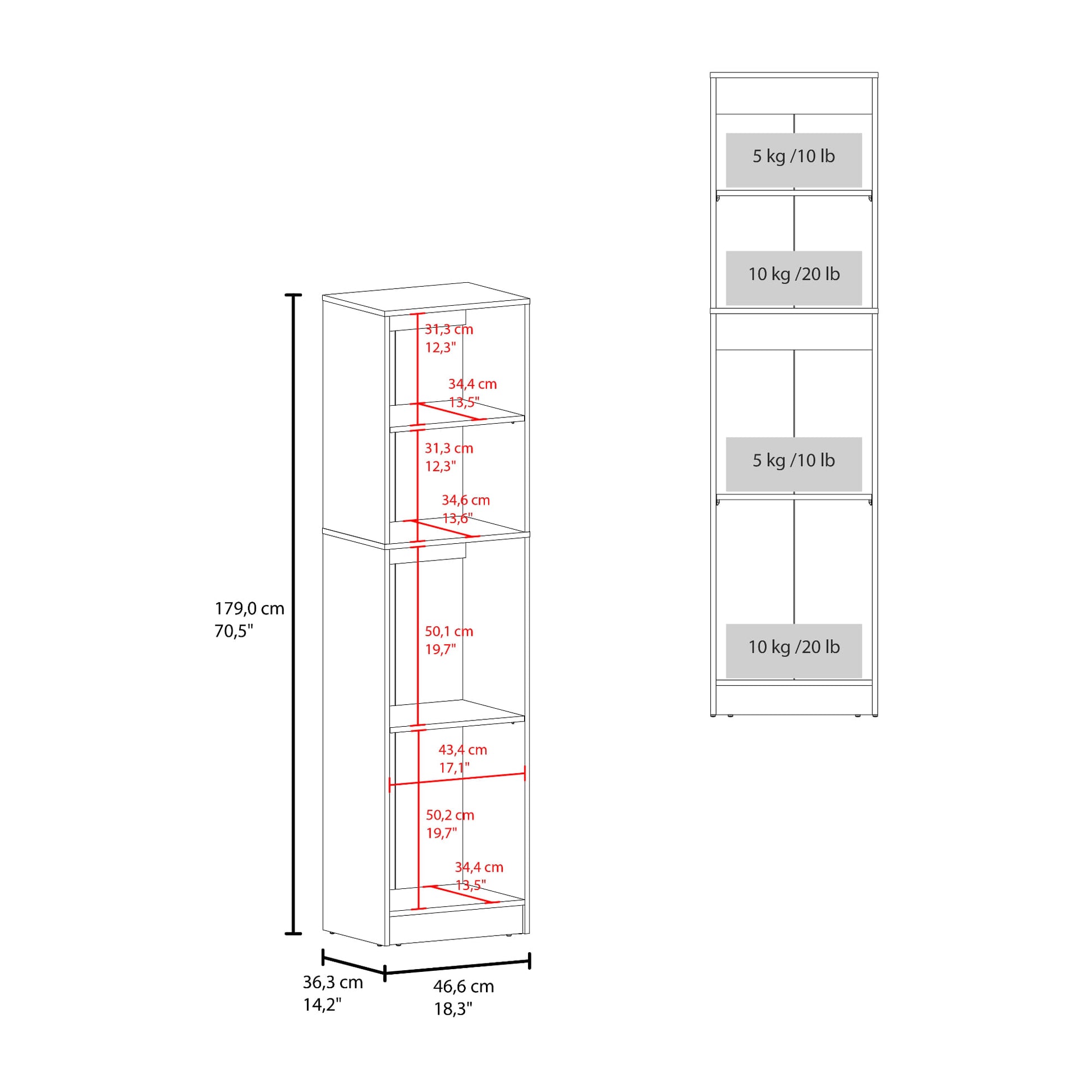 Alacena Lowell 179X46X36 Rta Wengue Zf