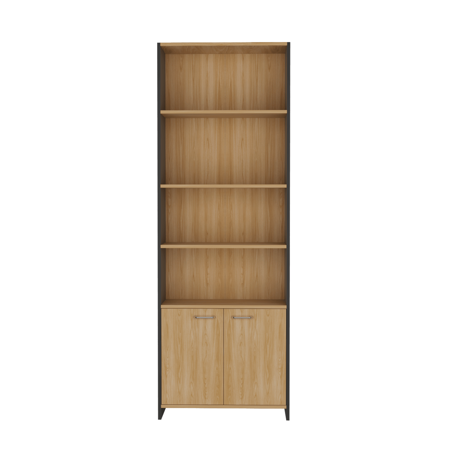 Biblioteca Lisa 180 Con Puertas 180 X63X26 Rta Fresno Wengue