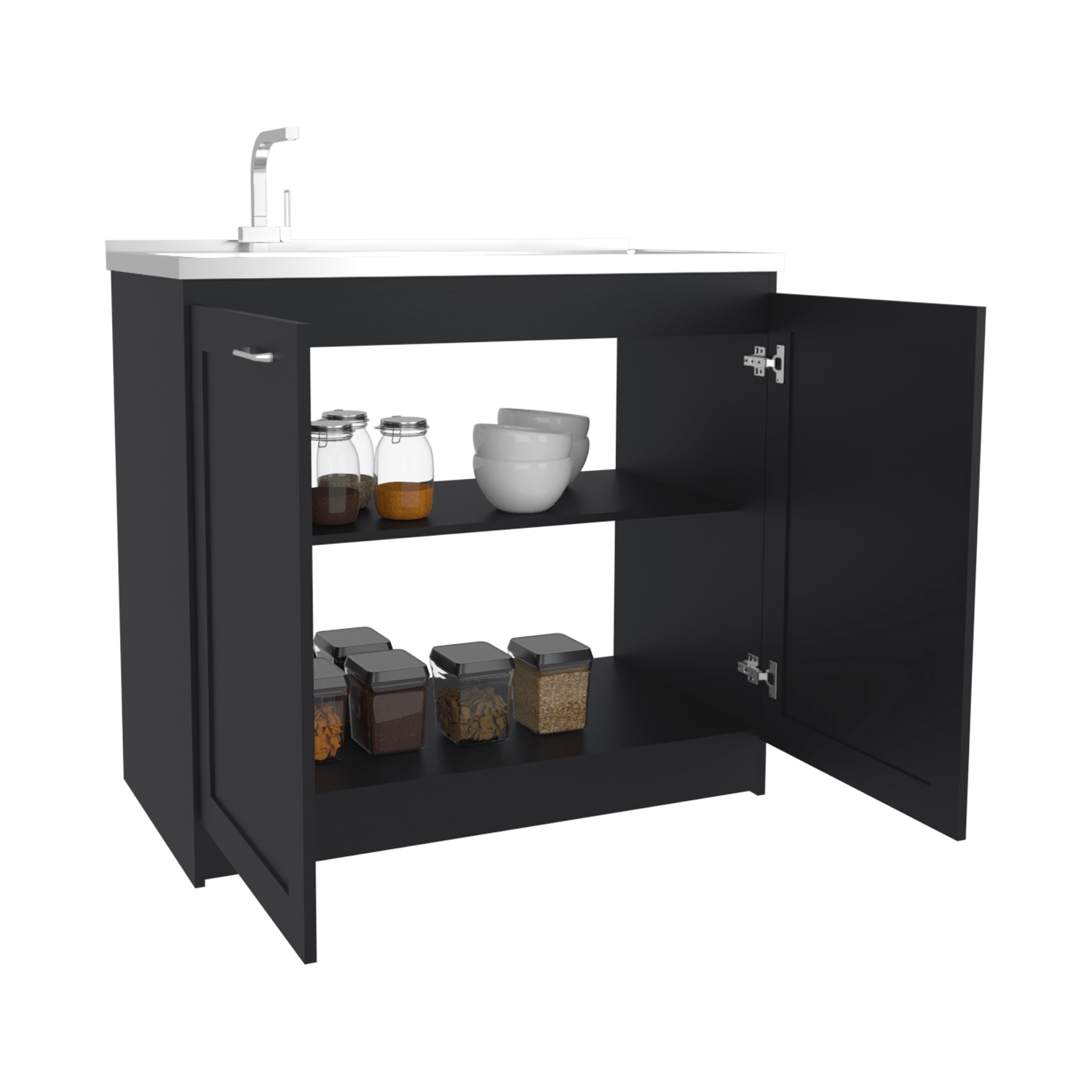 Mueble Inferior De Cocina Zurich 88X98X52 Rta Wengue Zf