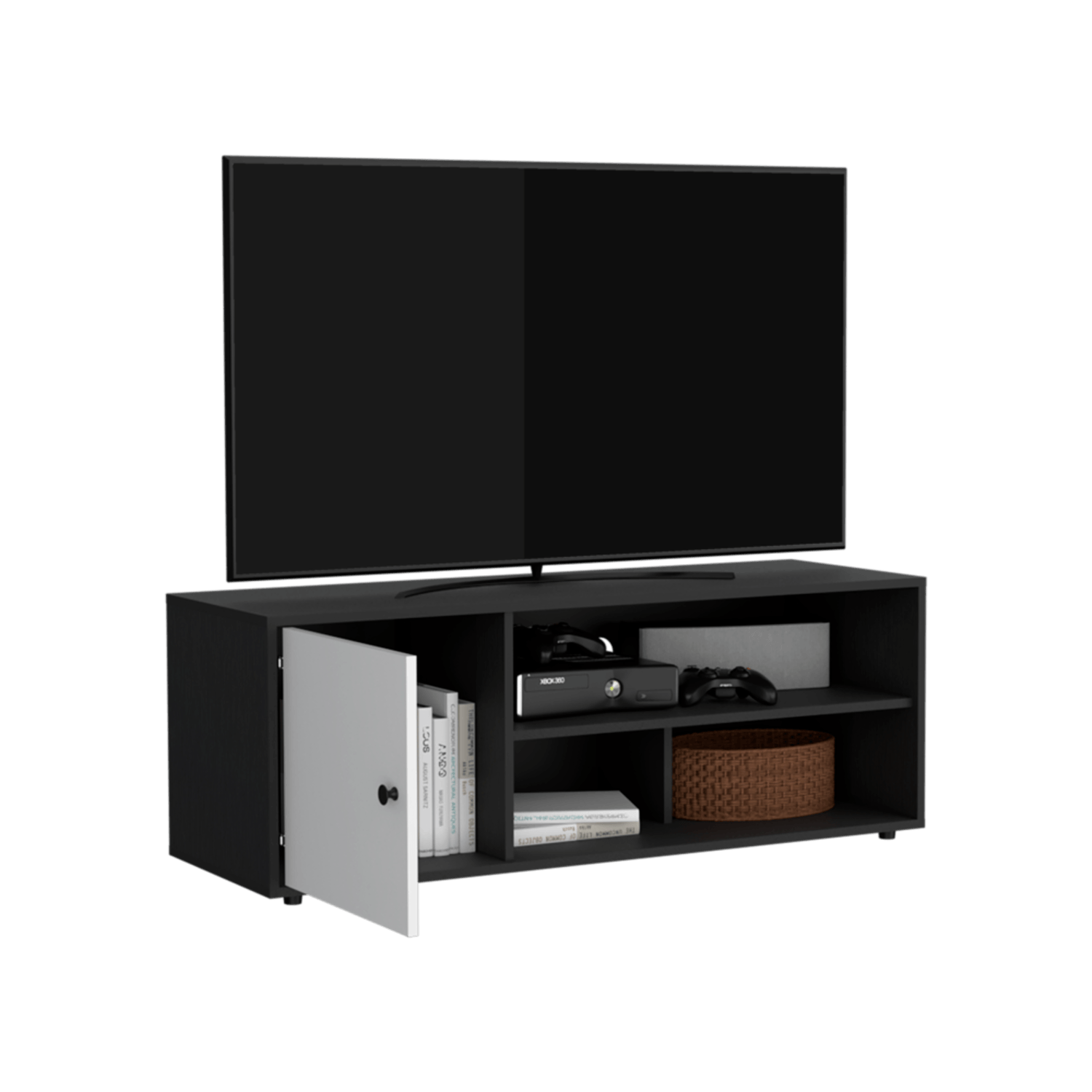 Mueble Tv 55" Noah 44X120X40 Rta Wengue Blanco Zf