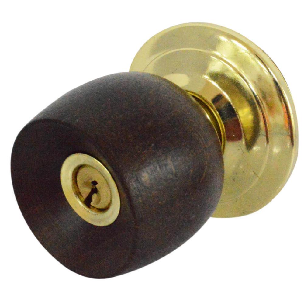 Chapa Bola Alcoba Pmadera Uduke Color Cafe Oscura Escudo Dorado 5831Sjm Ht20176
