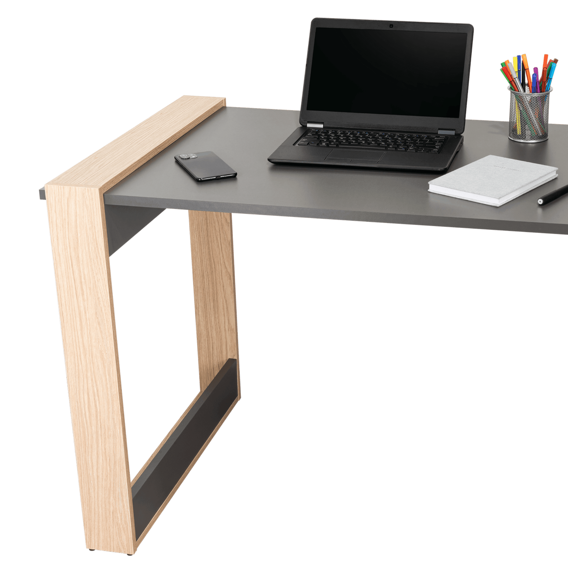 Escritorio Office 13 75X142X64 Rta Cartagena Plomo