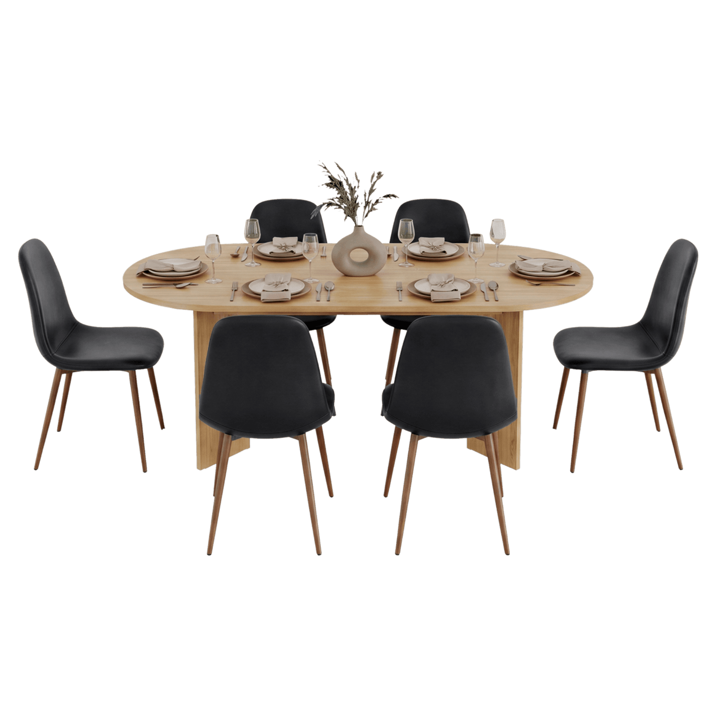 Comedor Ted 74X187X70 Rta Fresno Eu