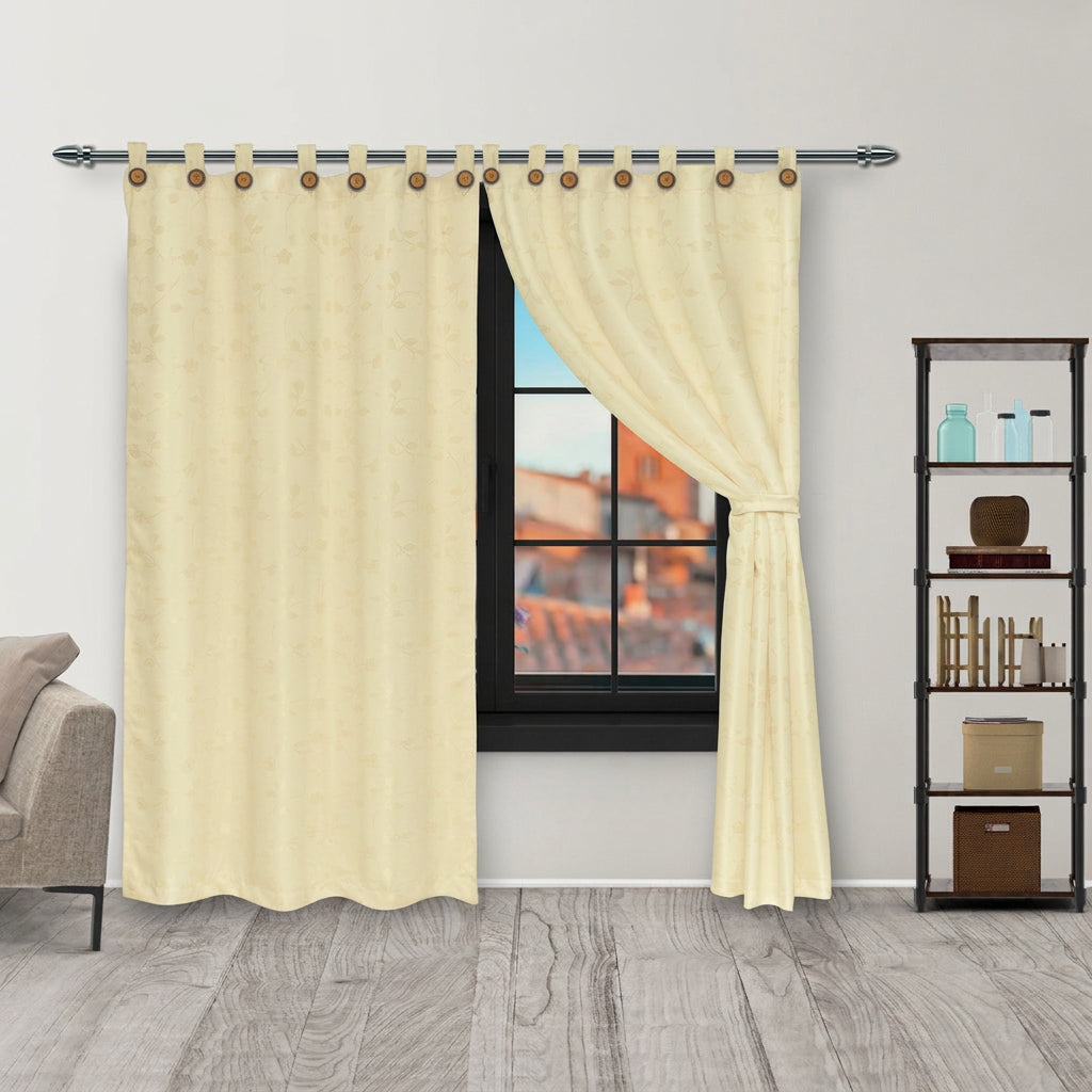 Cortina Yacar Boton Camel Elegante