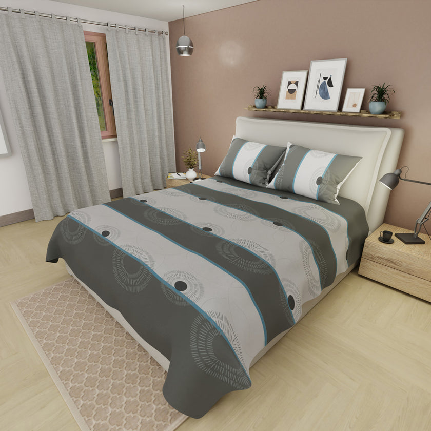 Juego De Sábanas 180 Hilos Radiance Grey Line