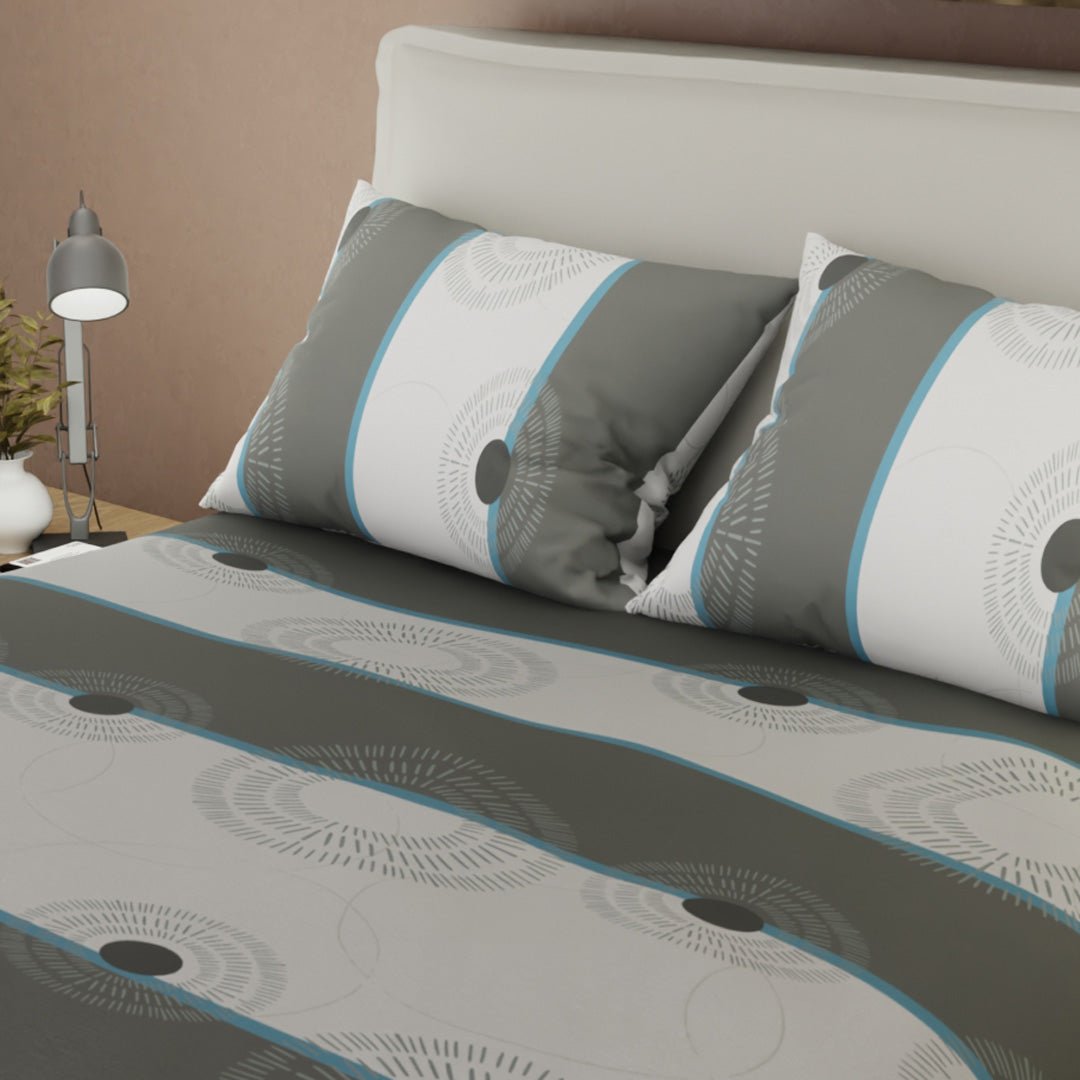 Juego De Sábanas 180 Hilos Radiance Grey Line
