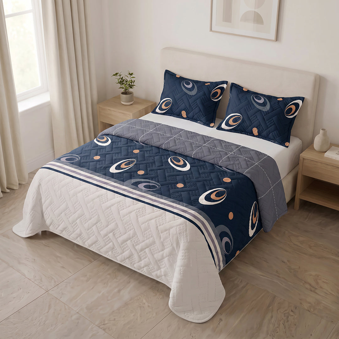 Copia Cubrelecho Termosellado Doble Faz Indigo Bubble Atelier