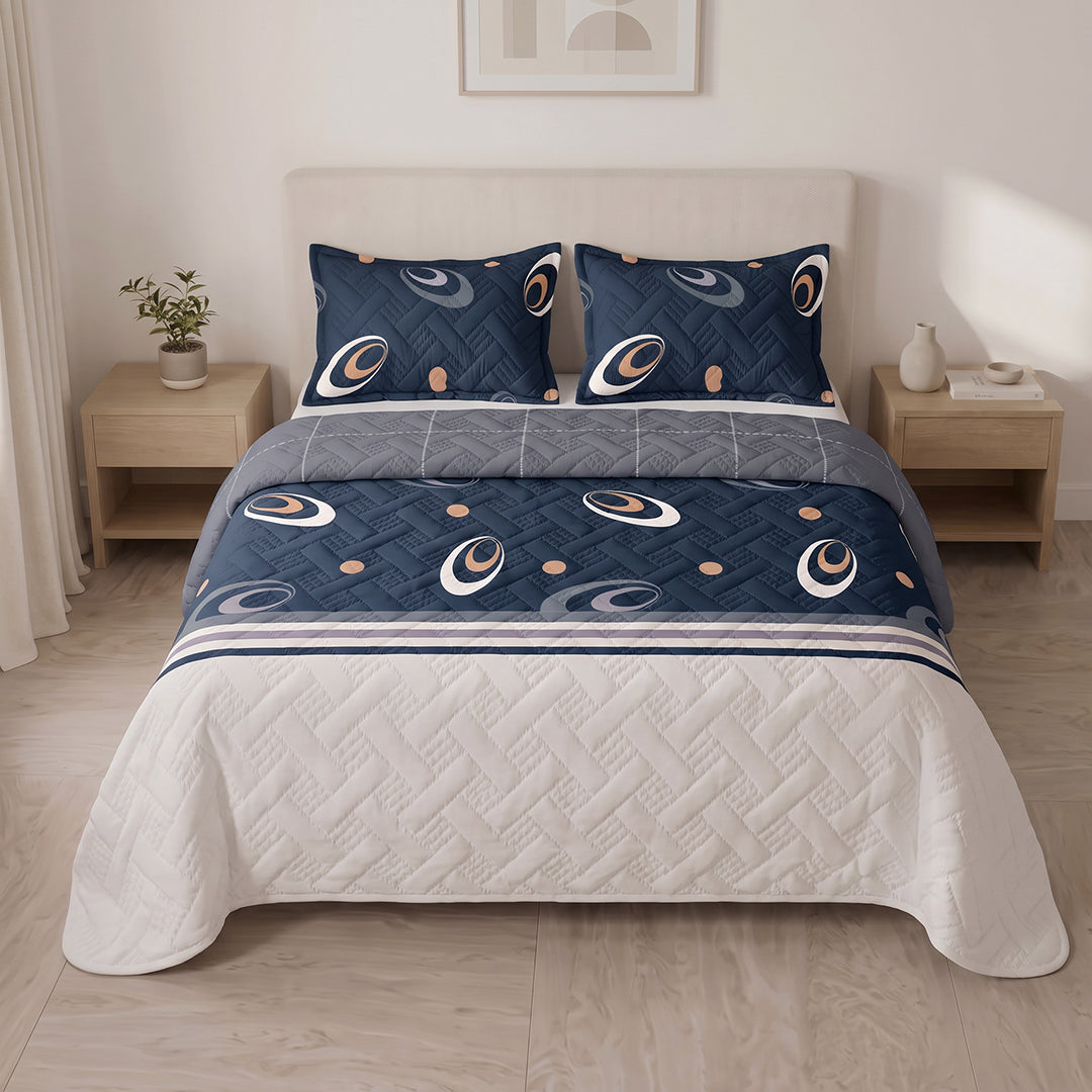 Copia Cubrelecho Termosellado Doble Faz Indigo Bubble Atelier