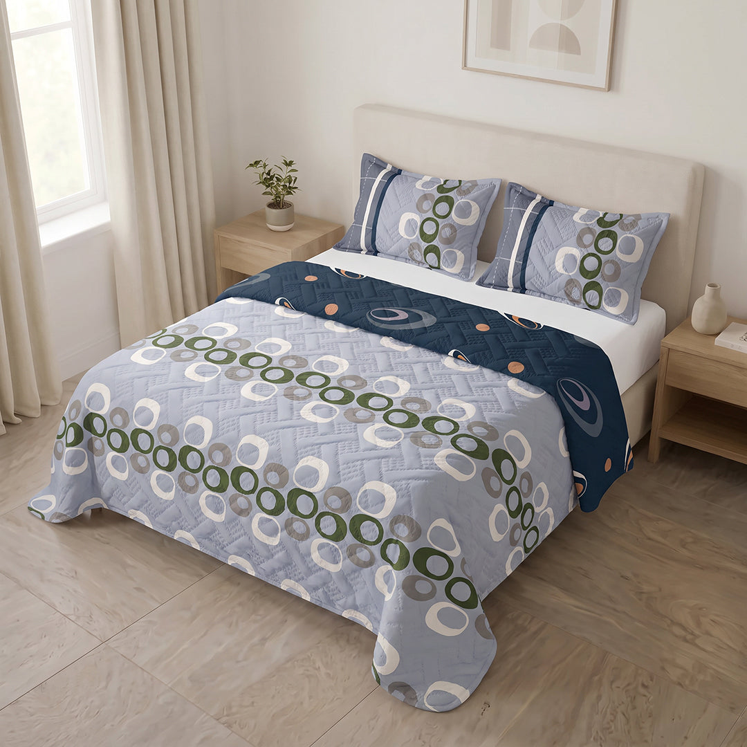 Copia Cubrelecho Termosellado Doble Faz Indigo Bubble Atelier