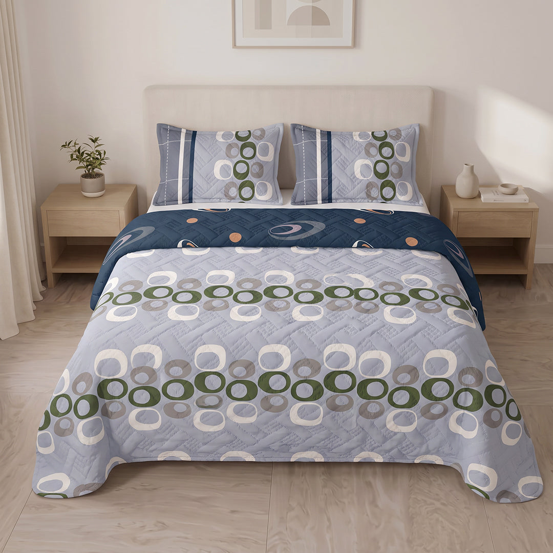 Copia Cubrelecho Termosellado Doble Faz Indigo Bubble Atelier