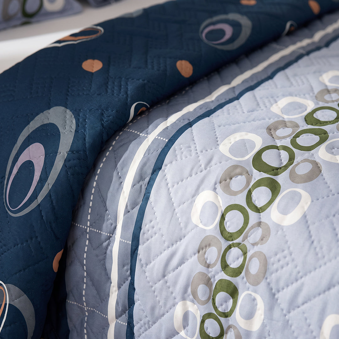 Copia Cubrelecho Termosellado Doble Faz Indigo Bubble Atelier