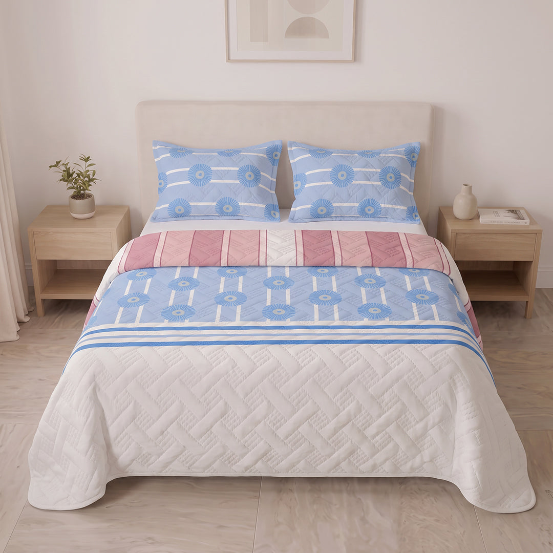Cubrelecho Termosellado Doble Faz Blossom & Sky Atelier