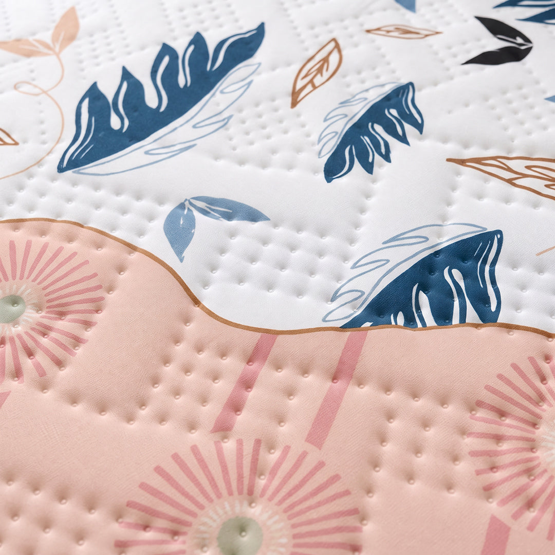 Cubrelecho Termosellado Doble Faz  Coral & Mint Breeze
