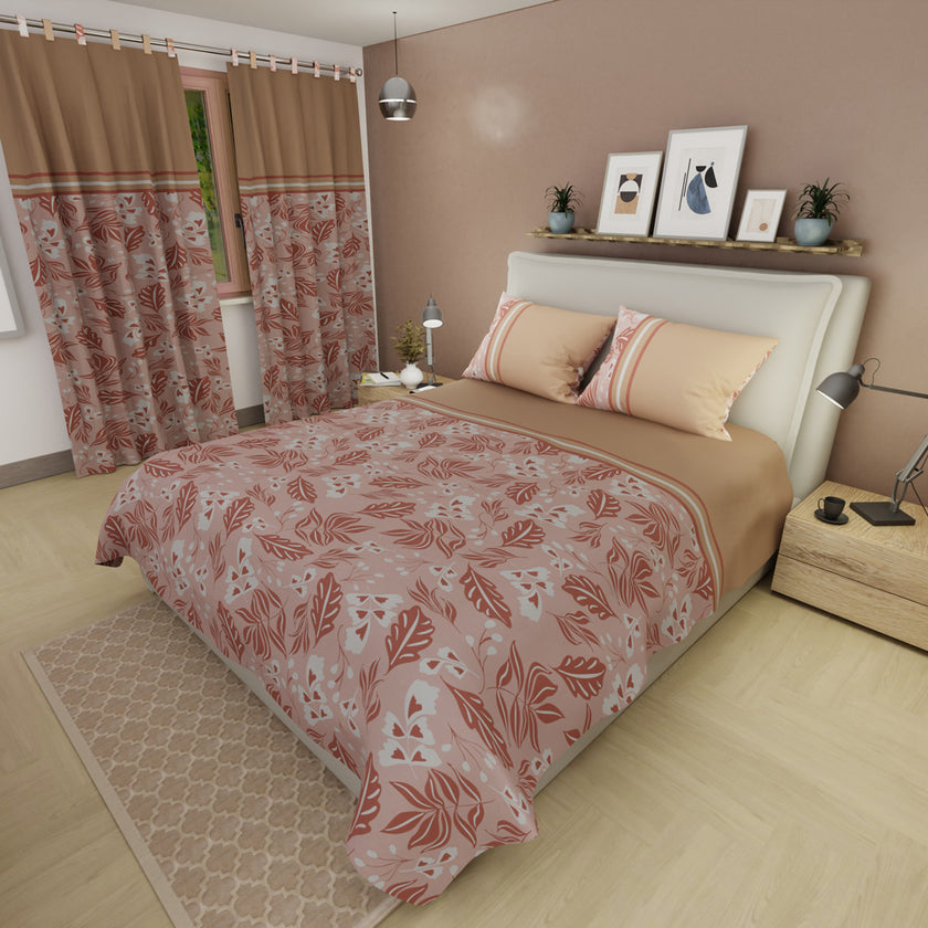 Copia Juego De Sábanas Microfibra Suavizada Dusty Rose Botanical