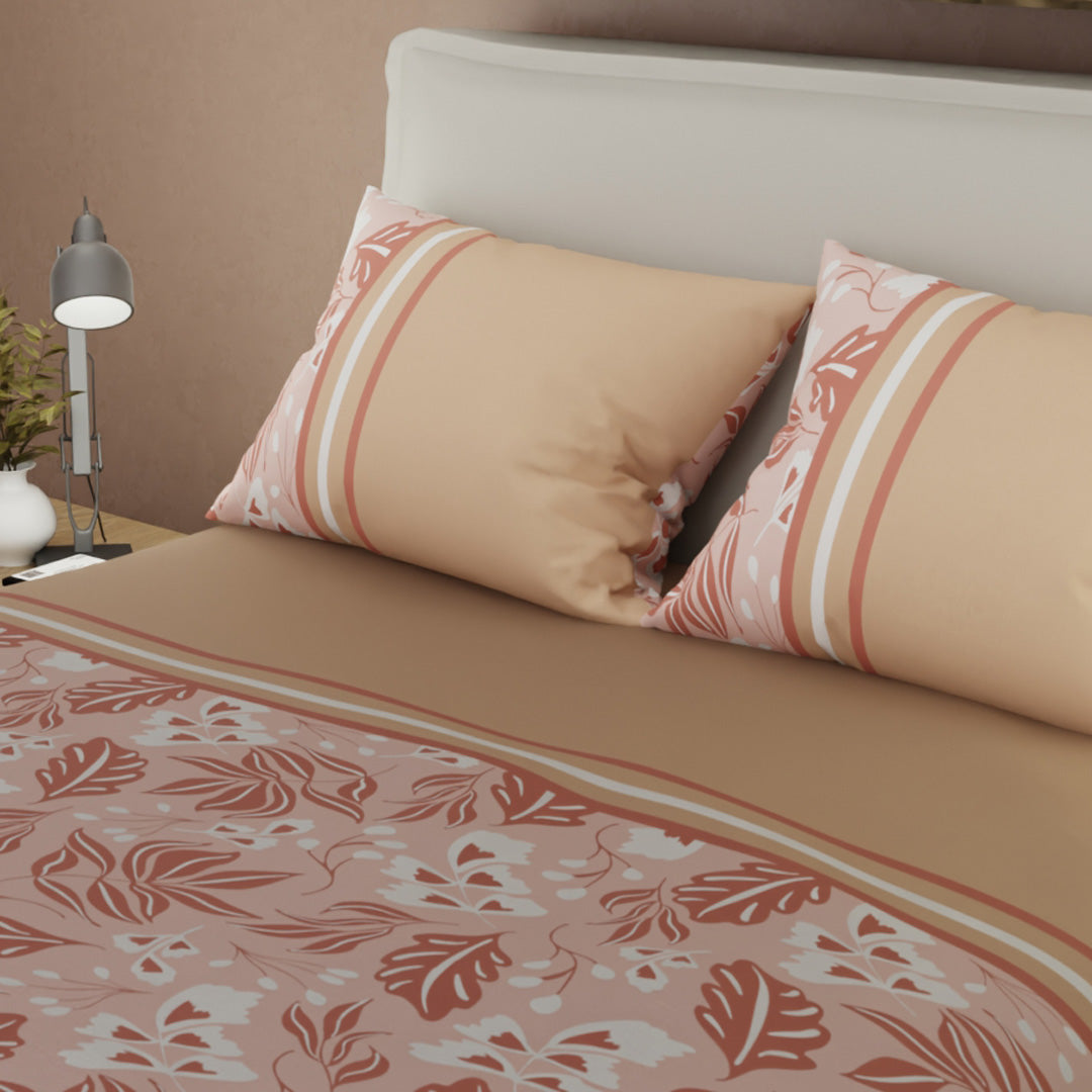 Copia Juego De Sábanas Microfibra Suavizada Dusty Rose Botanical