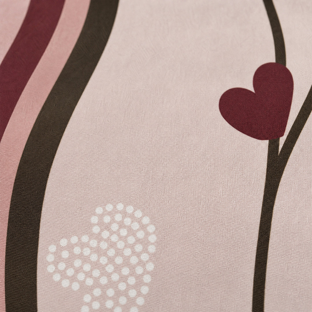 Juego De Sábanas Microfibra Suavizada 4 Fundas Wine Heart Wave
