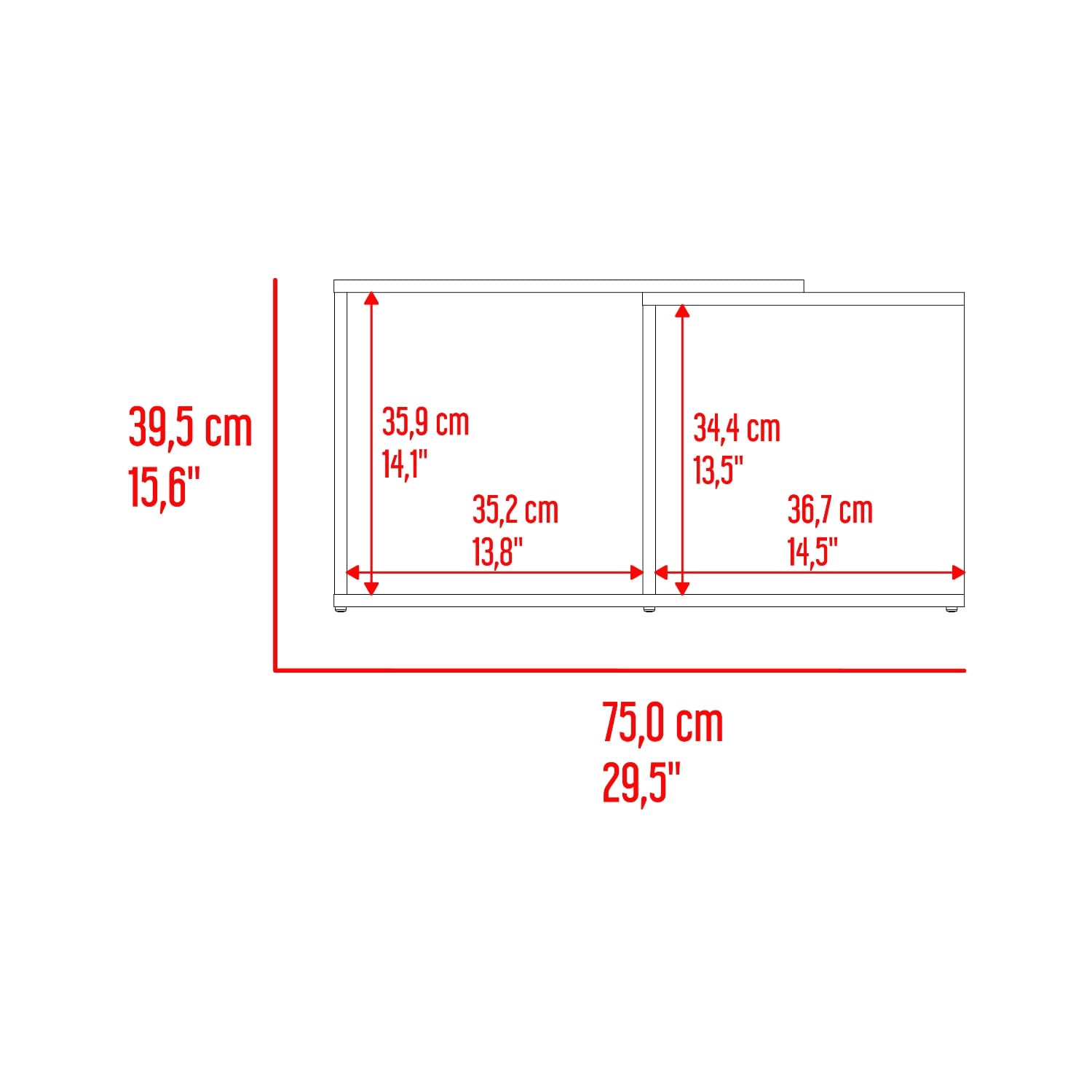 Mesa De Centro Cuera 39X75X42 Rta Capri Wengue