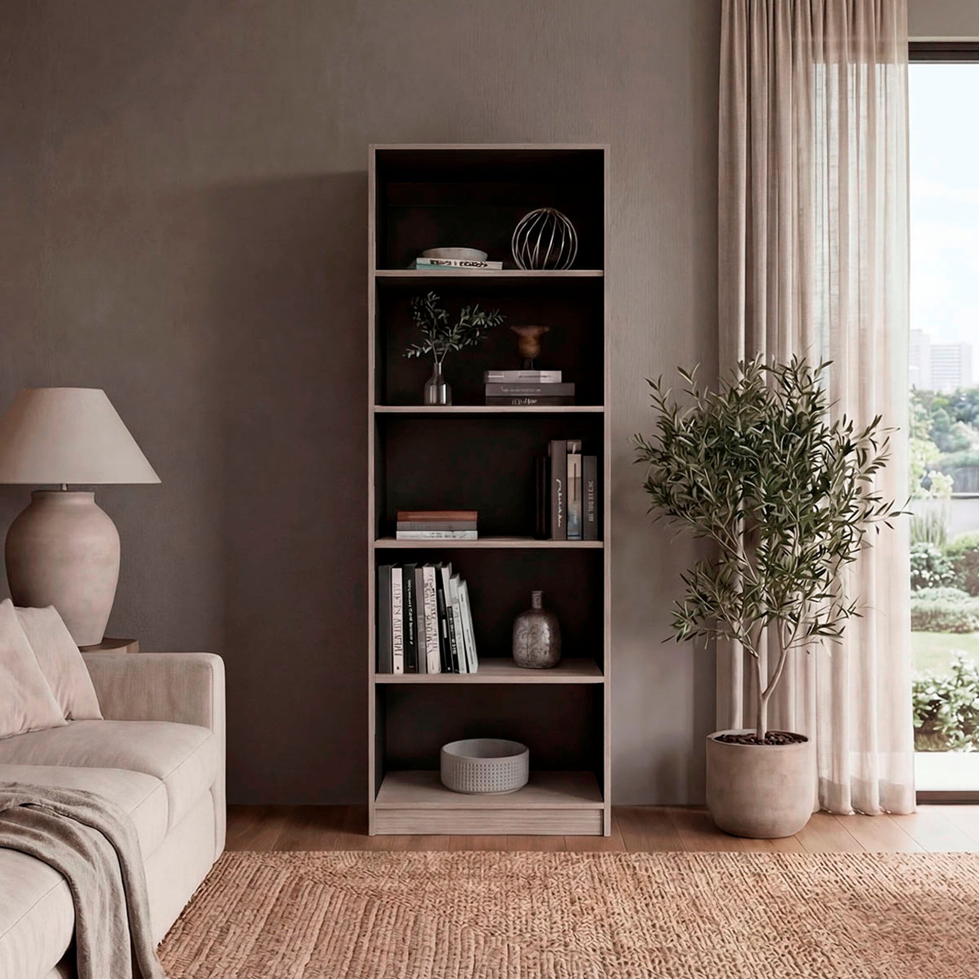Estante Home E-M3 180X62X29 Rta Positano Wengue Zf