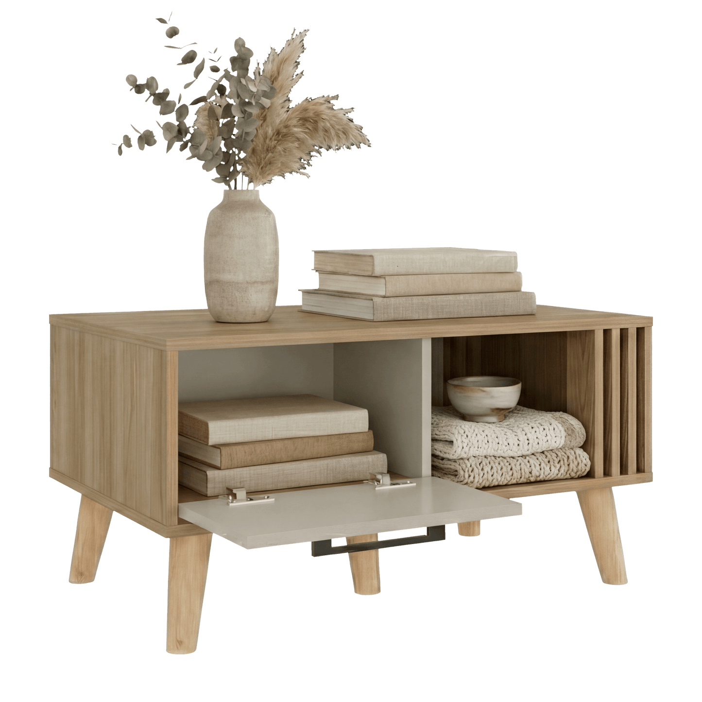Mesa De Centro Vance 40X80X50 Rta Capri Fresno Eu