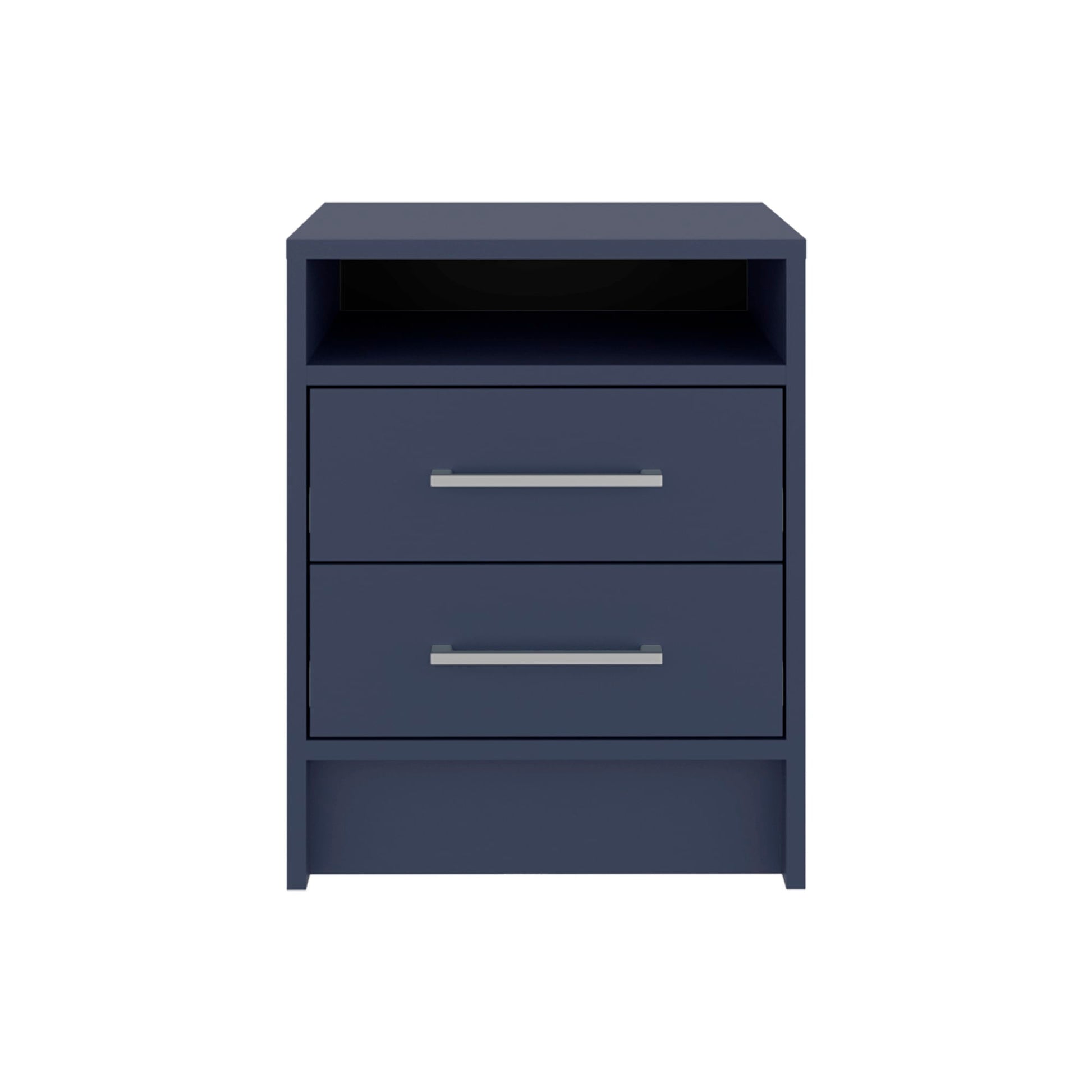 Mesa De Noche Eter 2 Cajones 50X40X37 Rta Azul Zf