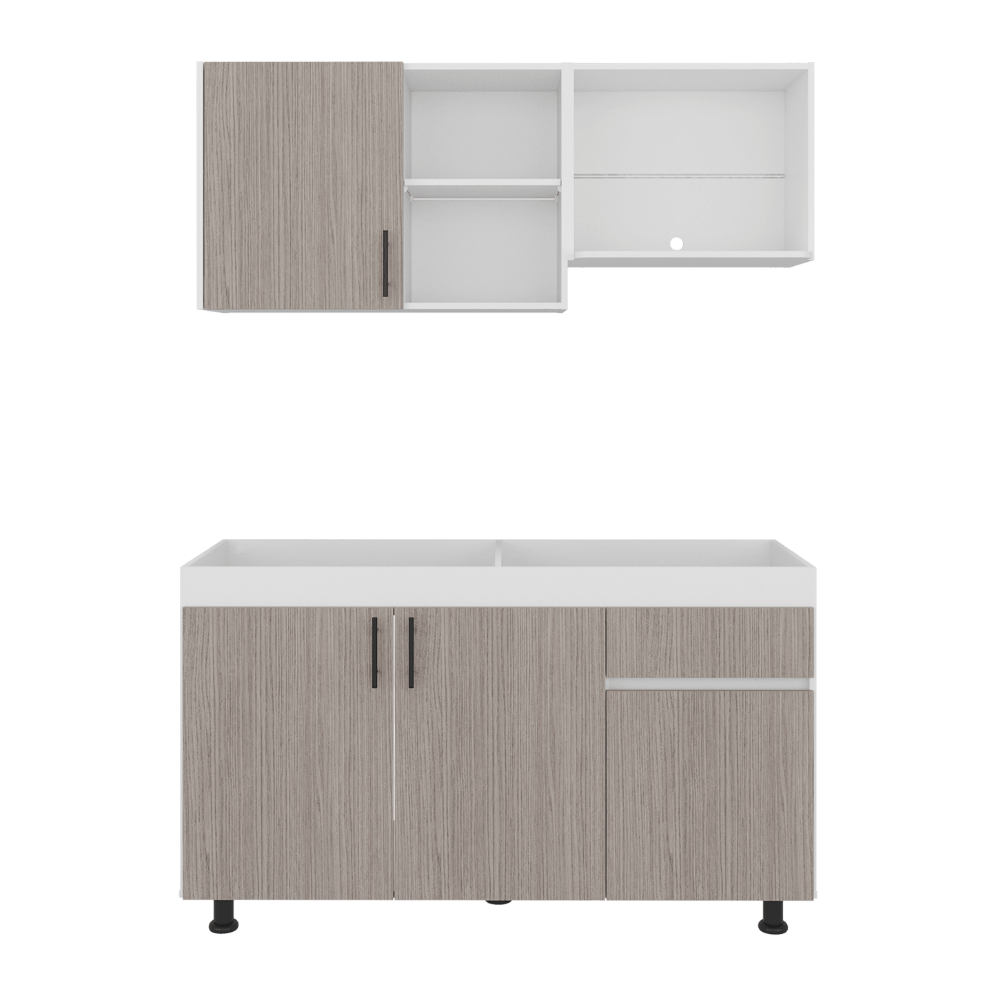 Cocina Ladson Para Mesón Izquierdo 210X150X53 Rta Blanco Positano