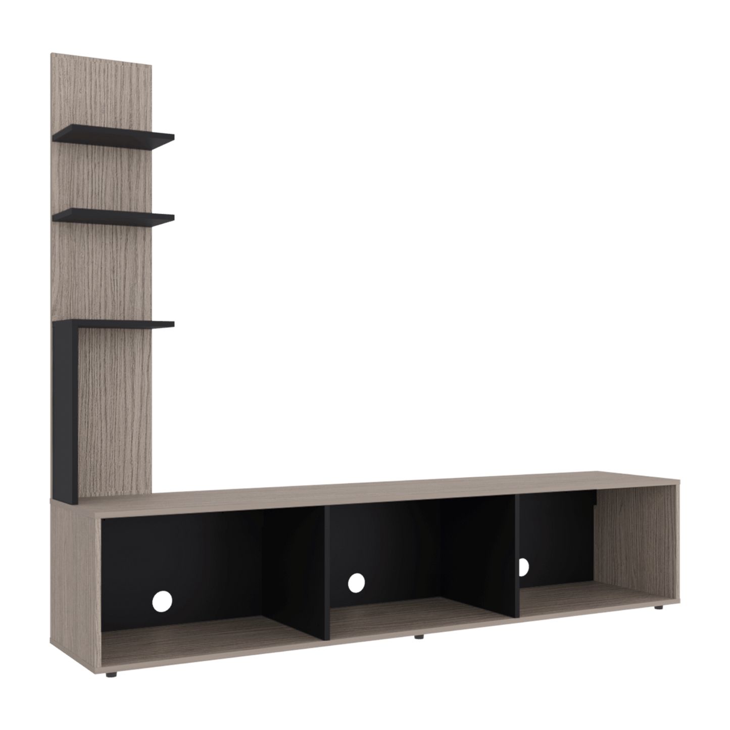 Centro De Entretenimiento 65" Canarias 161X190X40 Positano Wengue