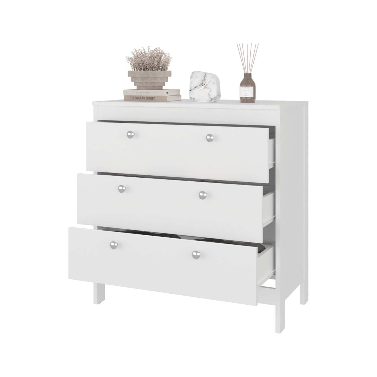 Cajonera Newcastle 84X80X41 Rta Blanco Mqz Zf