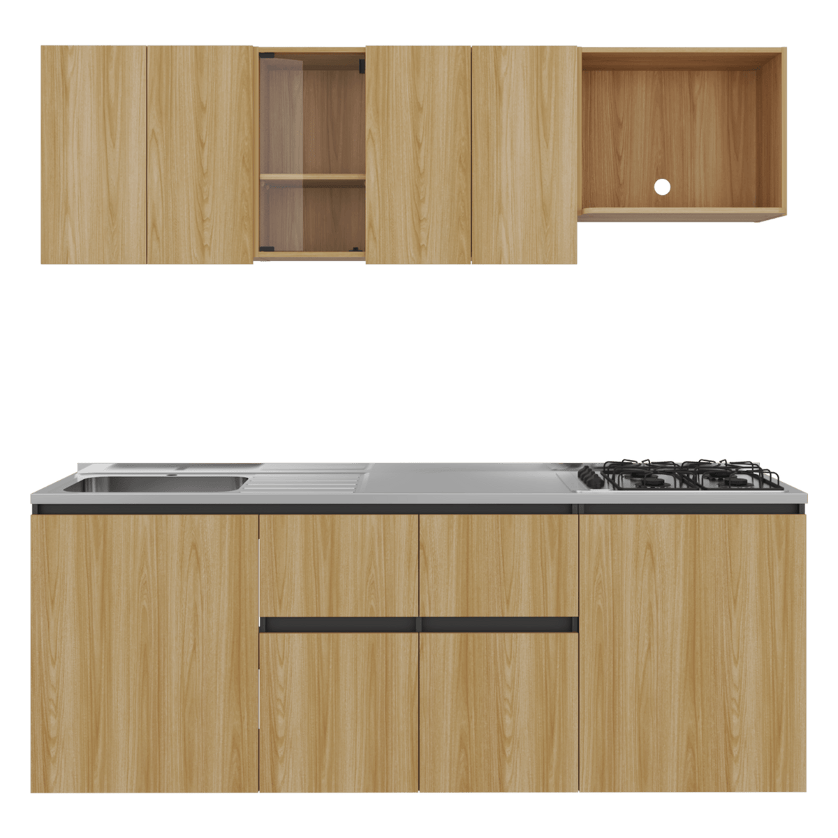 Cocina Amantia Izquierda 208X212X52 Rta Fresno Eu