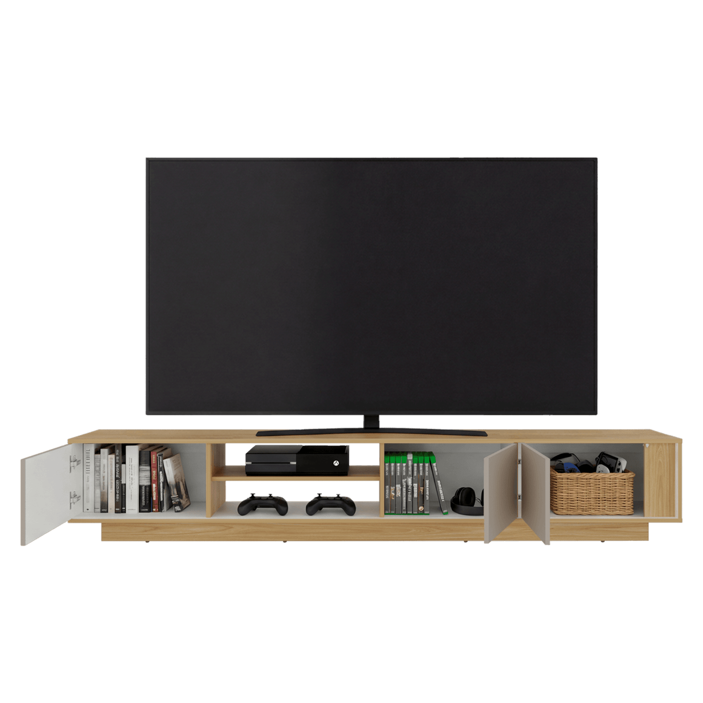 Rack Tv Maldivas 40X230X43 Rta Fresno Eu Capri Blanco