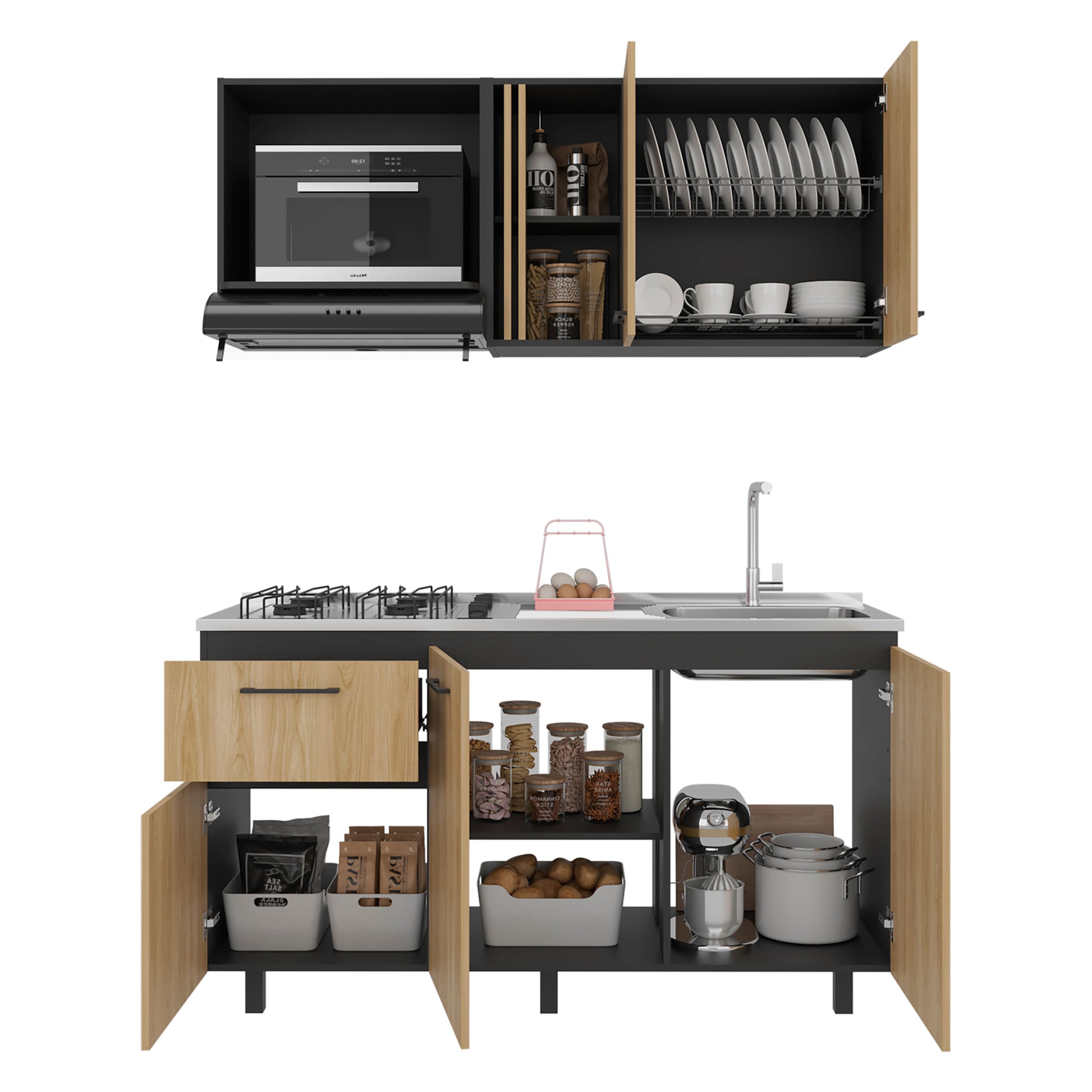 Cocina 150 Preston Der 84X145X52 Rta Wengue Fresno