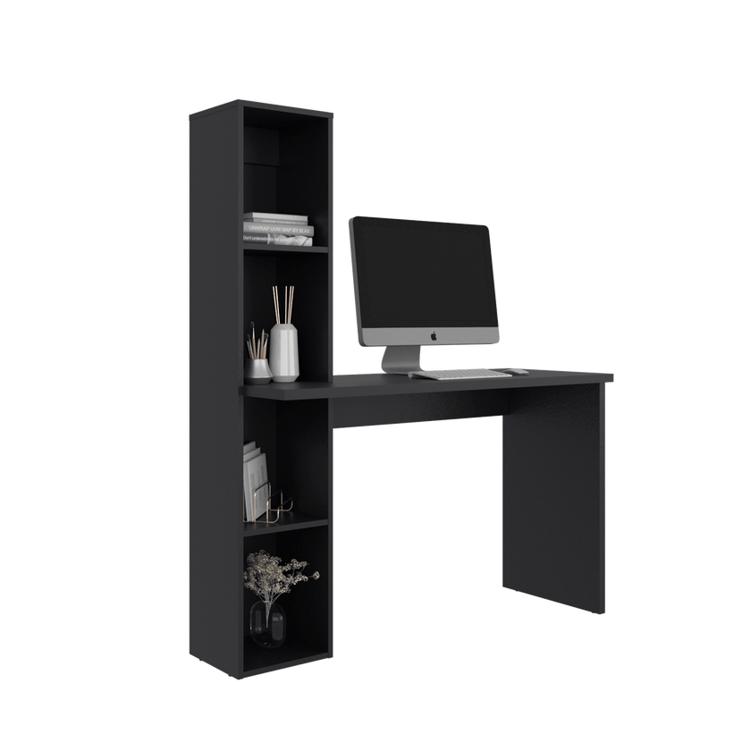 Escritorio Biblioteca Aston 145X120X45 Rta Wengue Zf