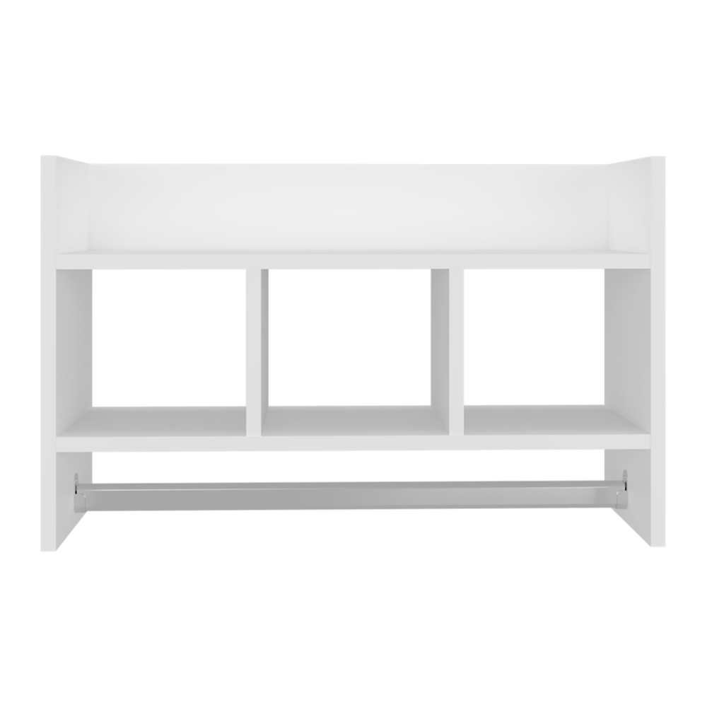 Estante De Pared Con Toallero 40X63X20 Rta Blanco Zf