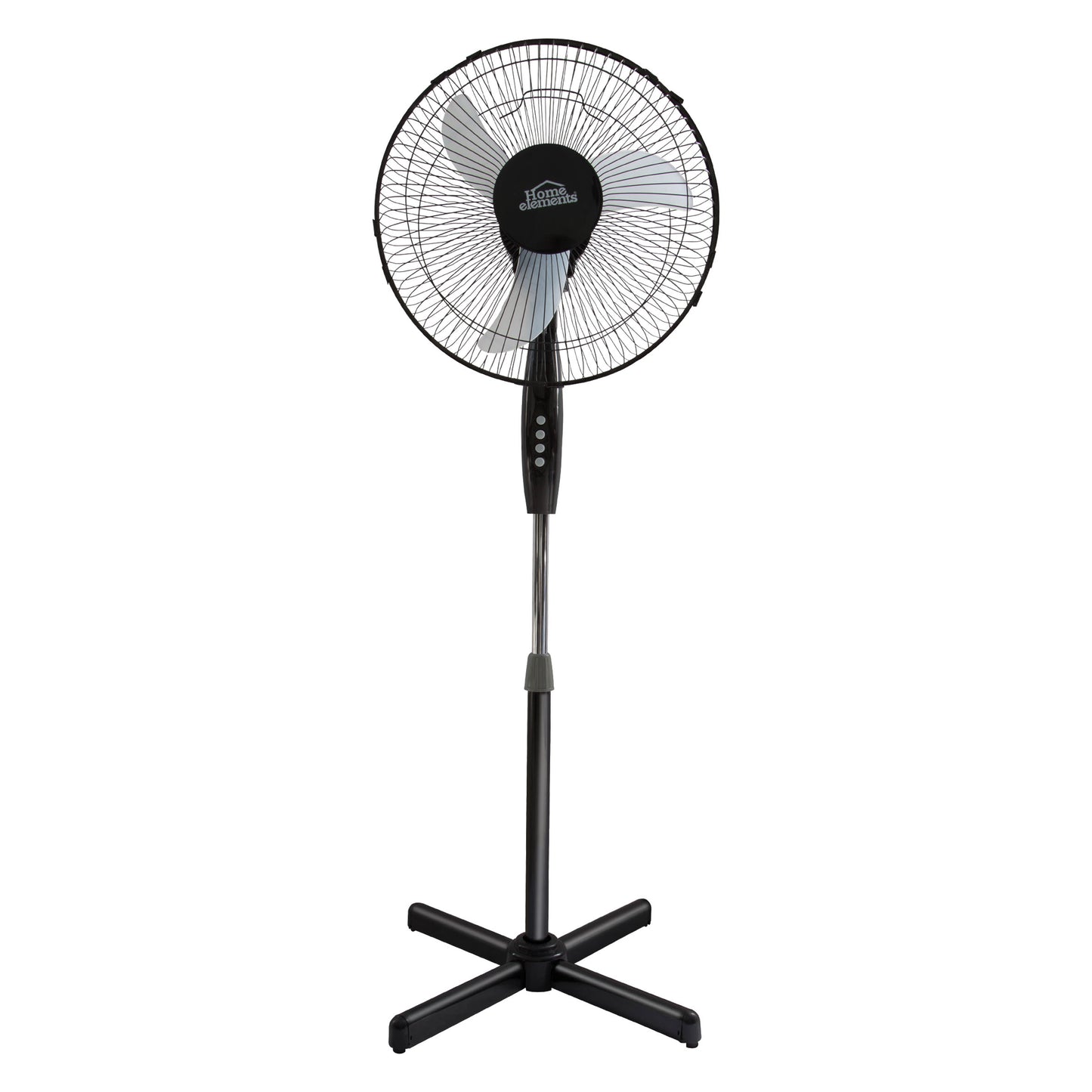 Ventilador Pedestal 16 P 3 Aspas Negro Home Elements