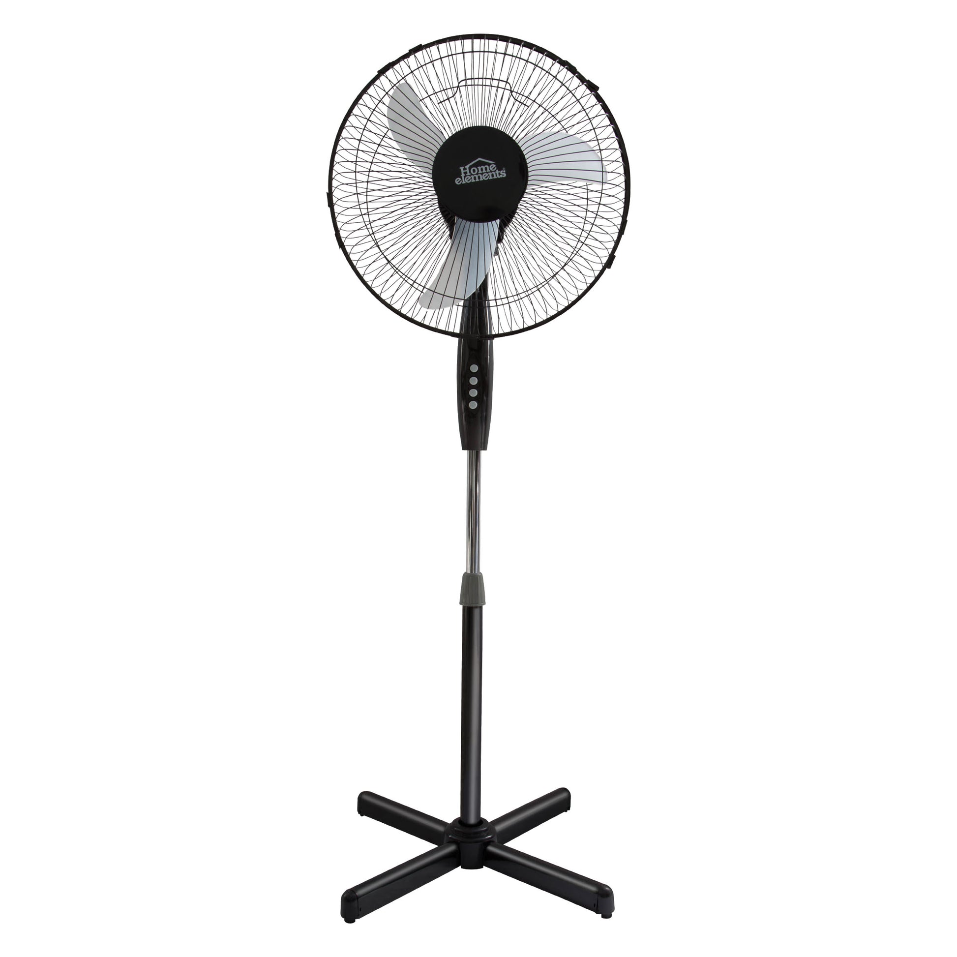 Ventilador Pedestal 16 P 3 Aspas Negro Home Elements