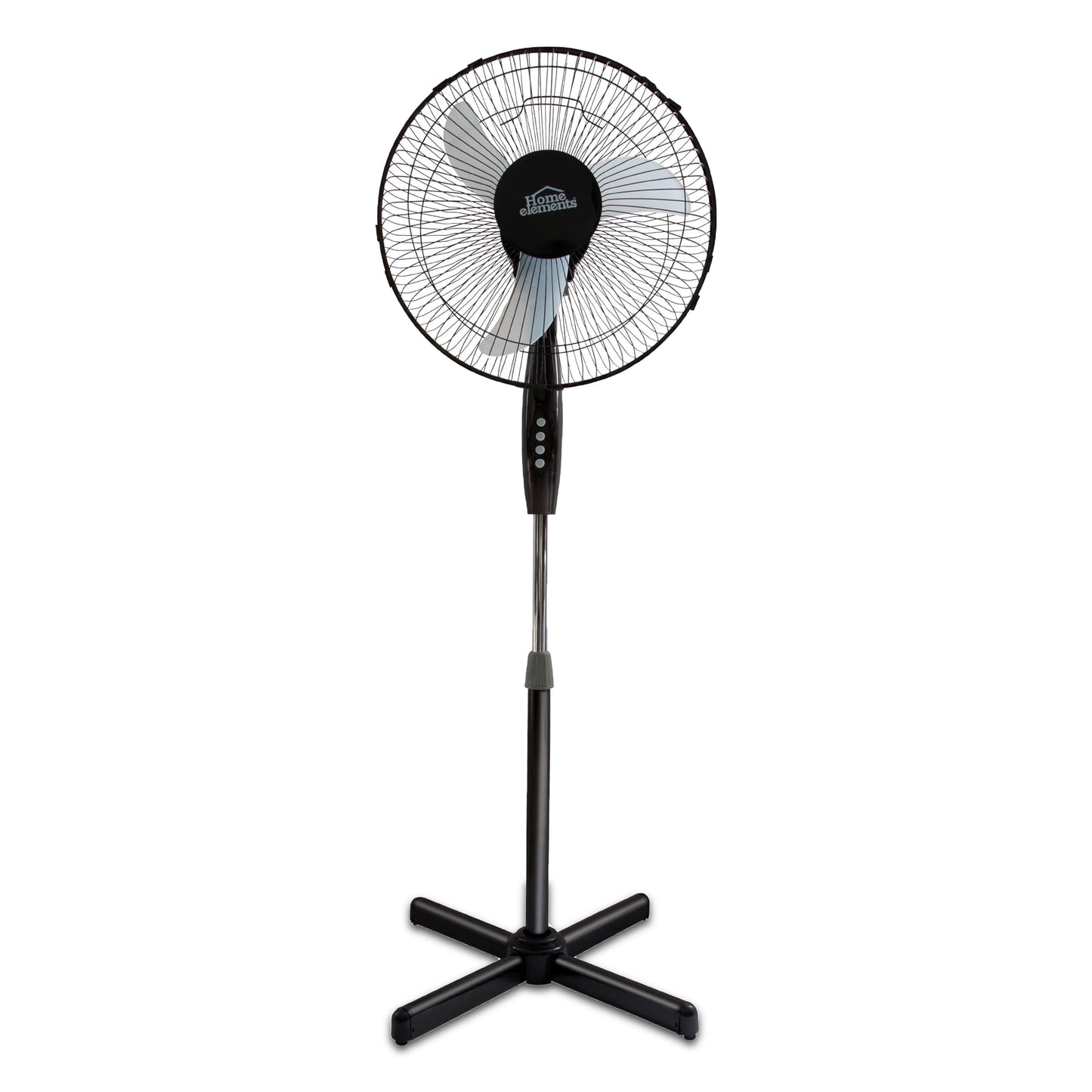 Ventilador Pedestal 16 P 3 Aspas Negro Home Elements